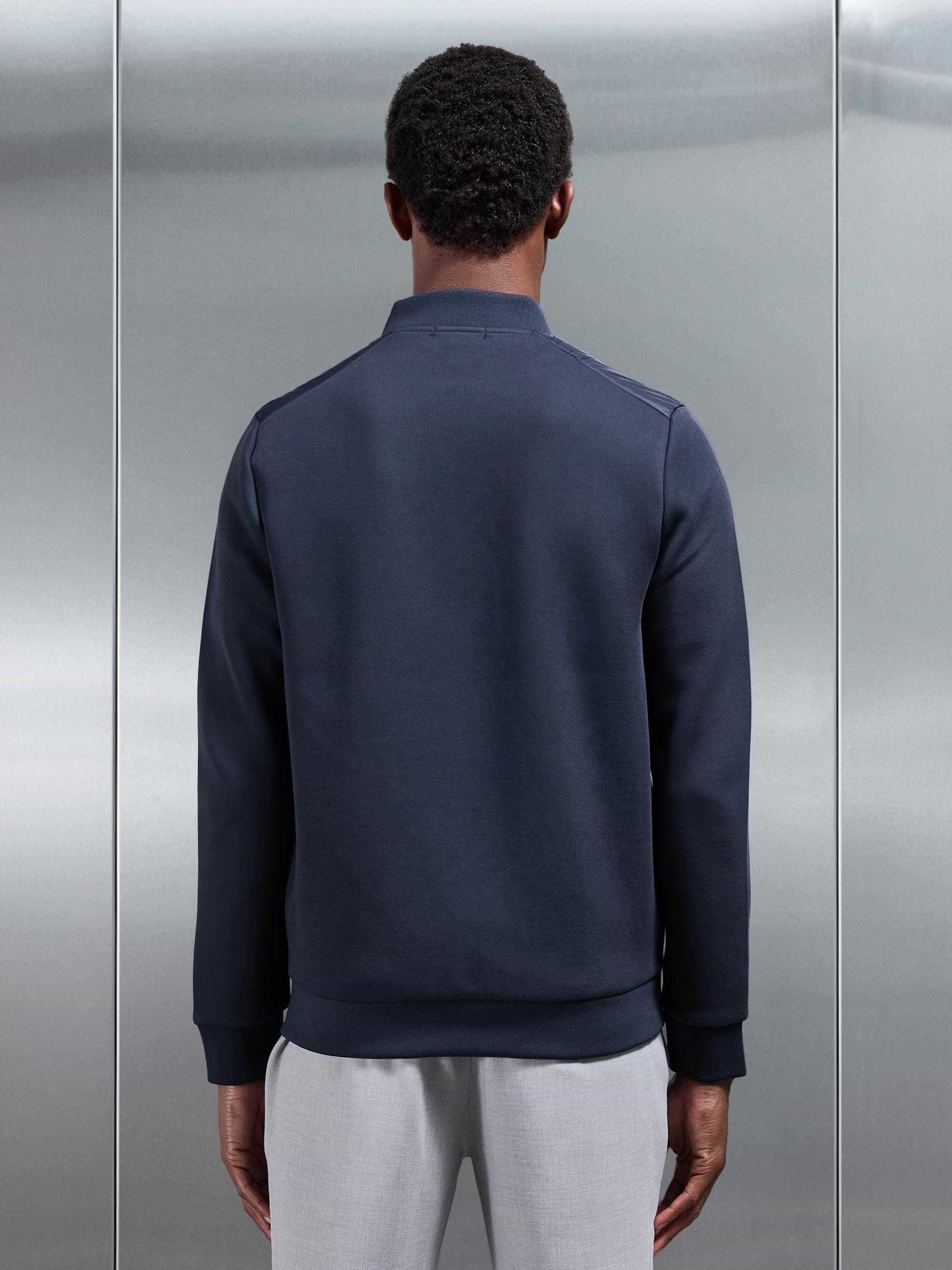 Hybrid Bomber Jacket in Navy