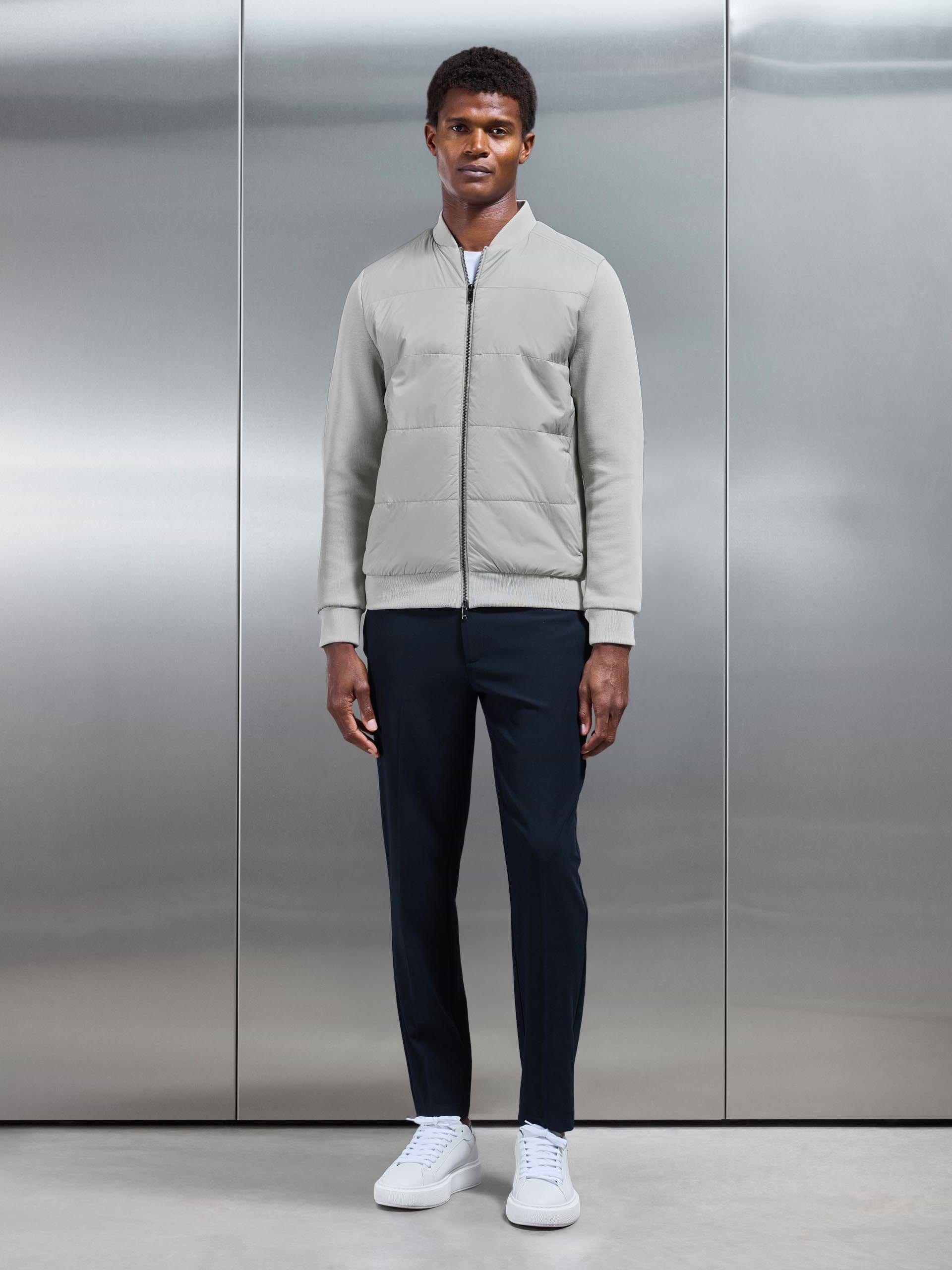 Hybrid Bomber Jacket in Stone