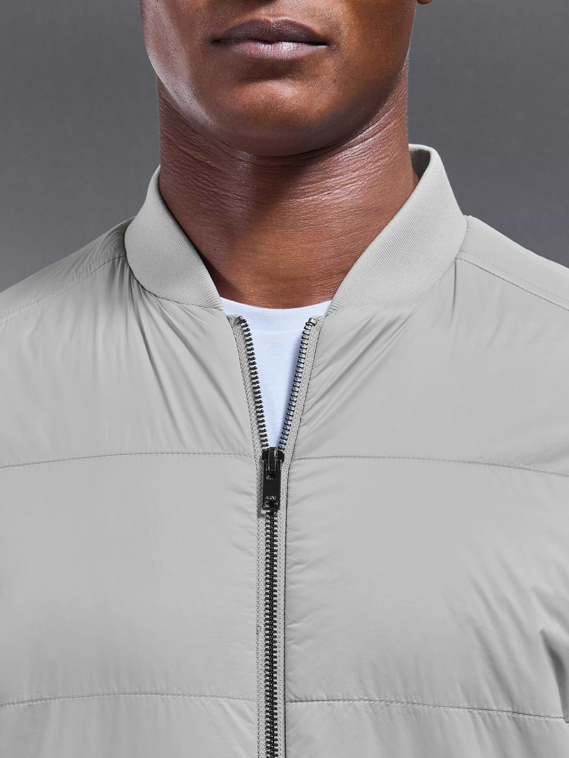 Hybrid Bomber Jacket in Stone