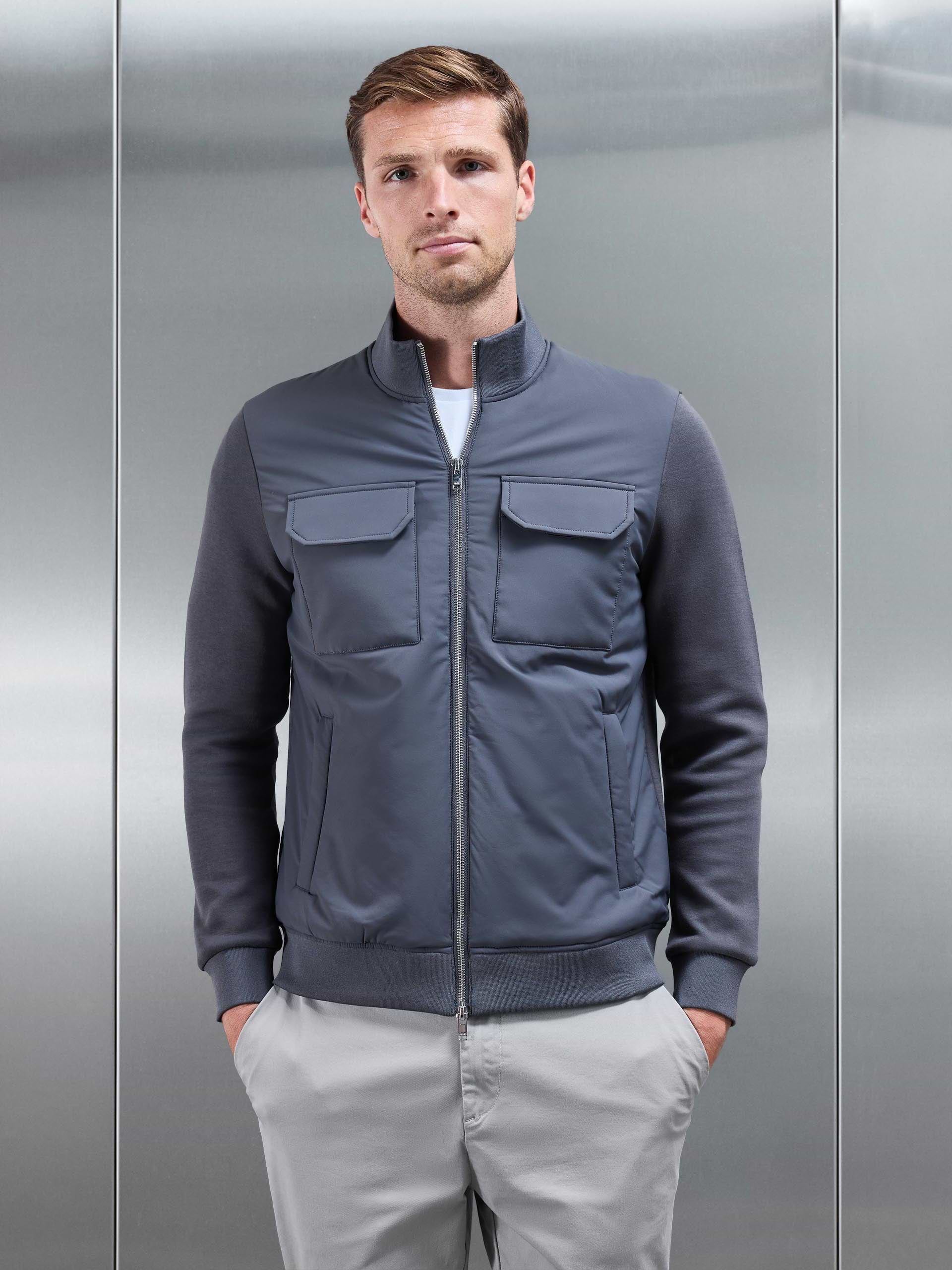 Hybrid Cargo Jacket in Grey