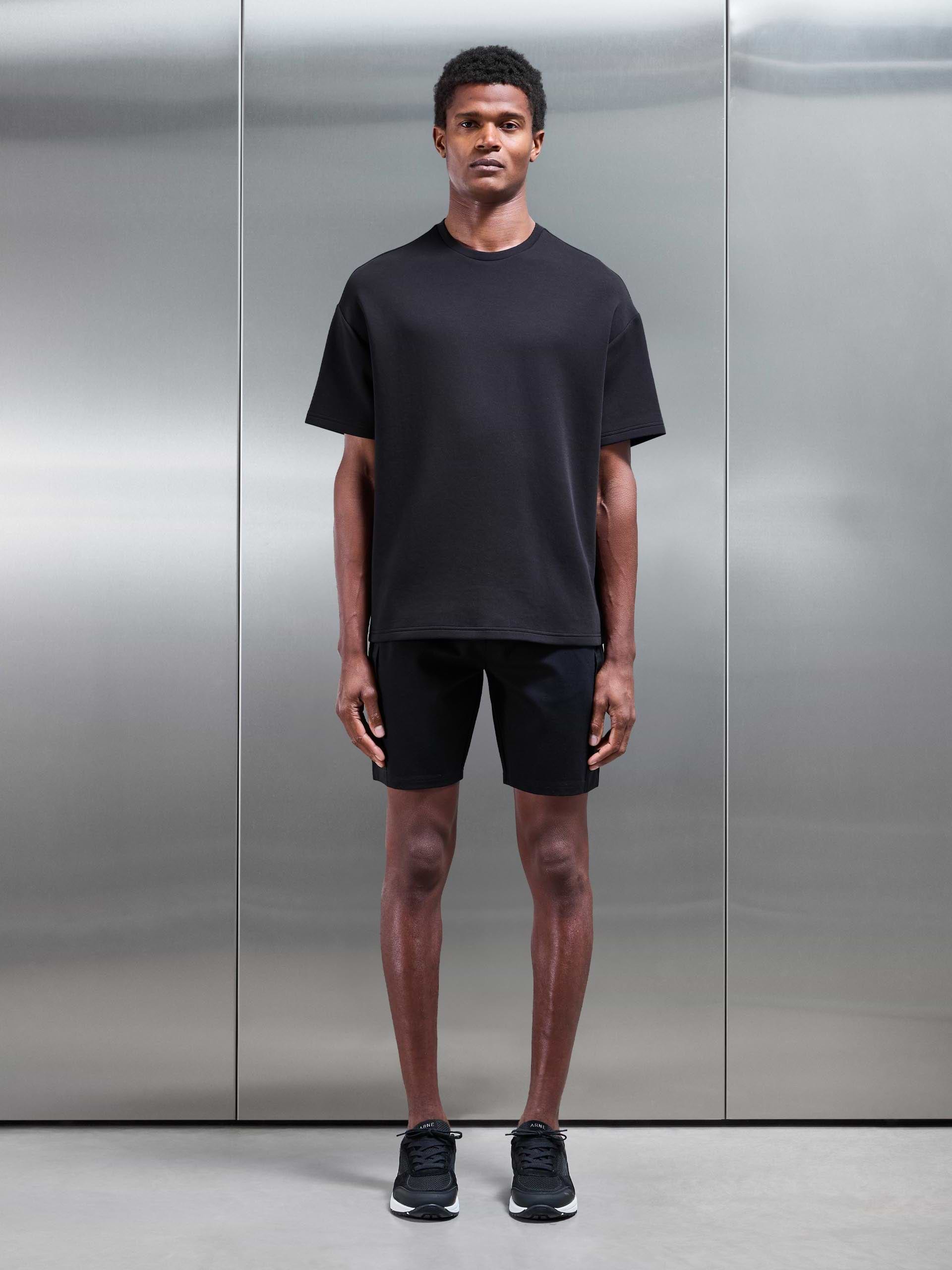 Hybrid Panel Cargo Short in Black