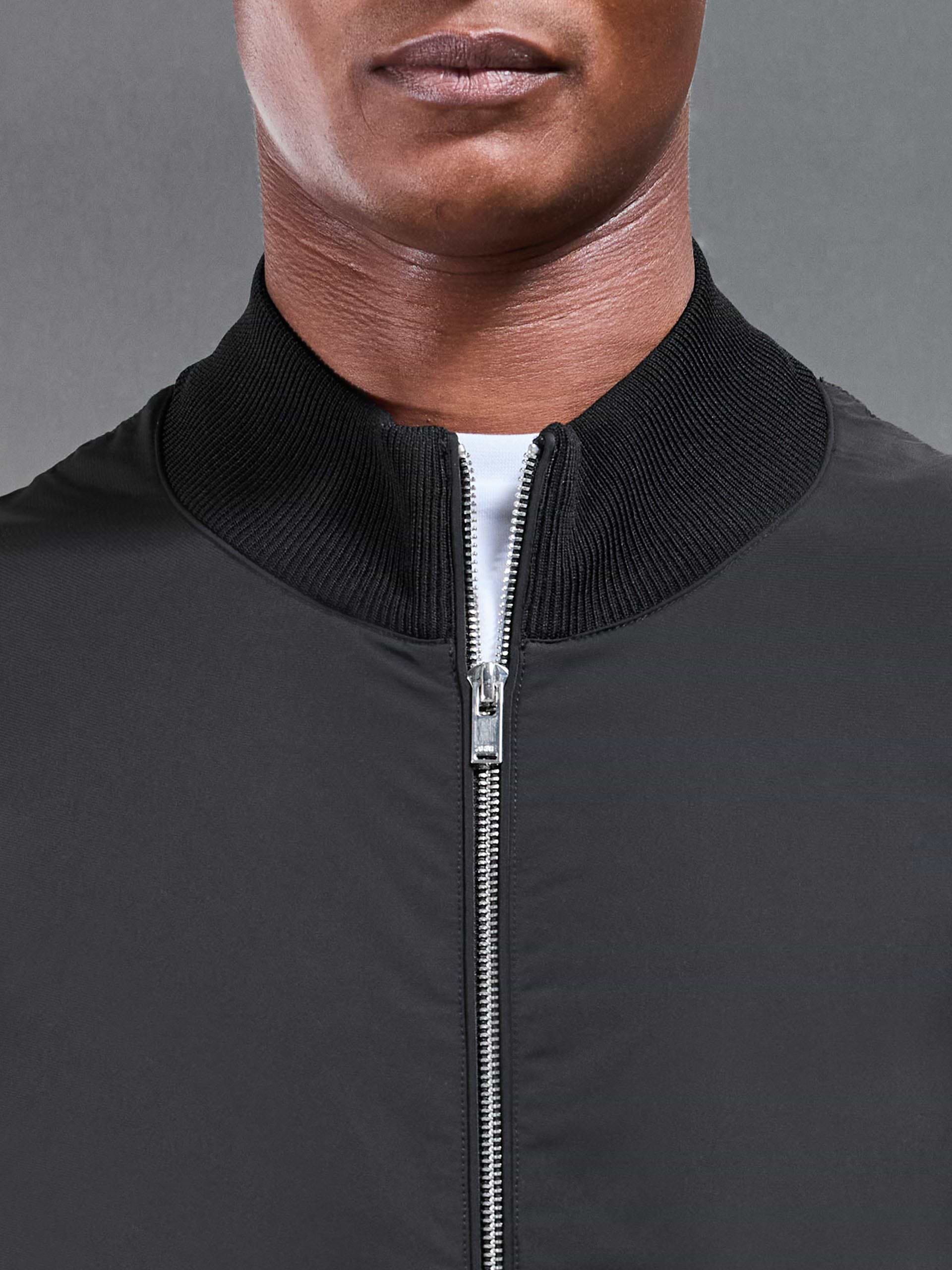 Hybrid Knitted Jacket in Black