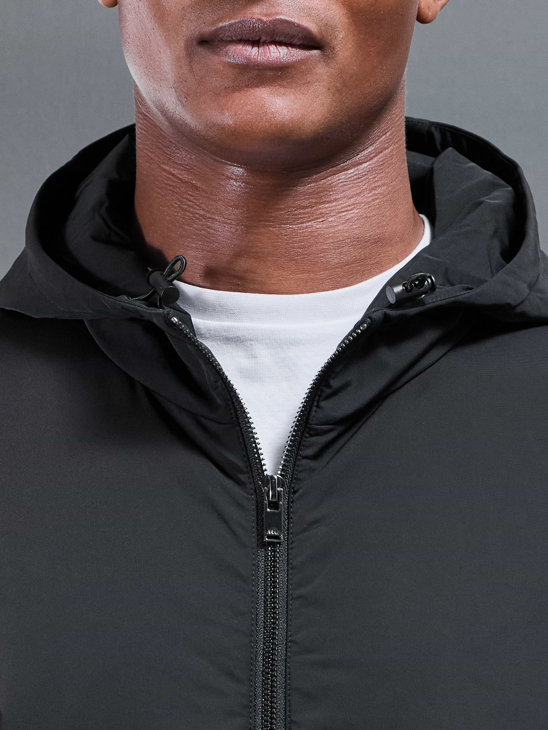 Hybrid Knitted Windbreaker in Black