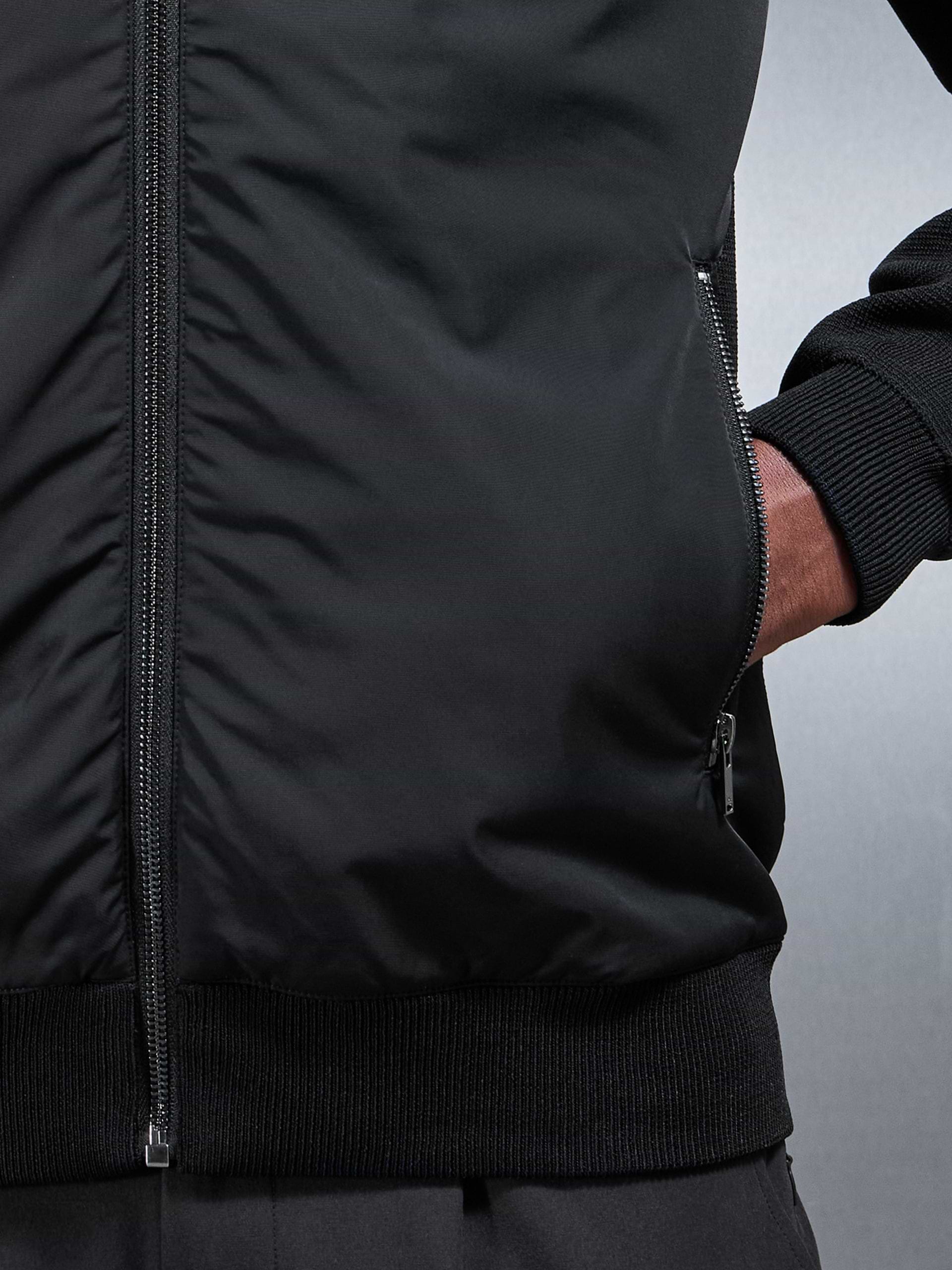 Hybrid Knitted Windbreaker in Black
