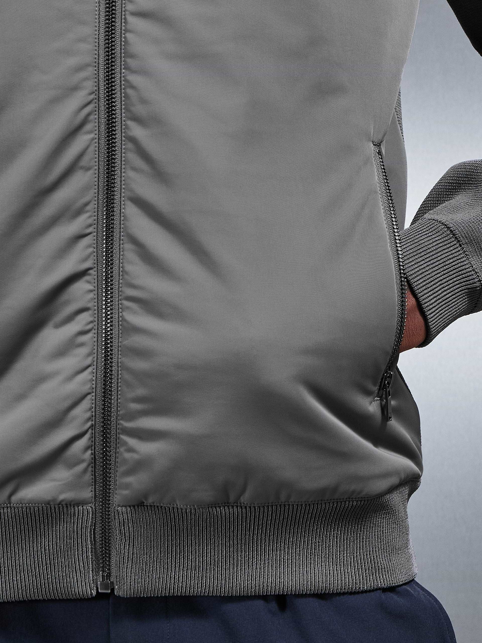 Hybrid Knitted Windbreaker in Grey