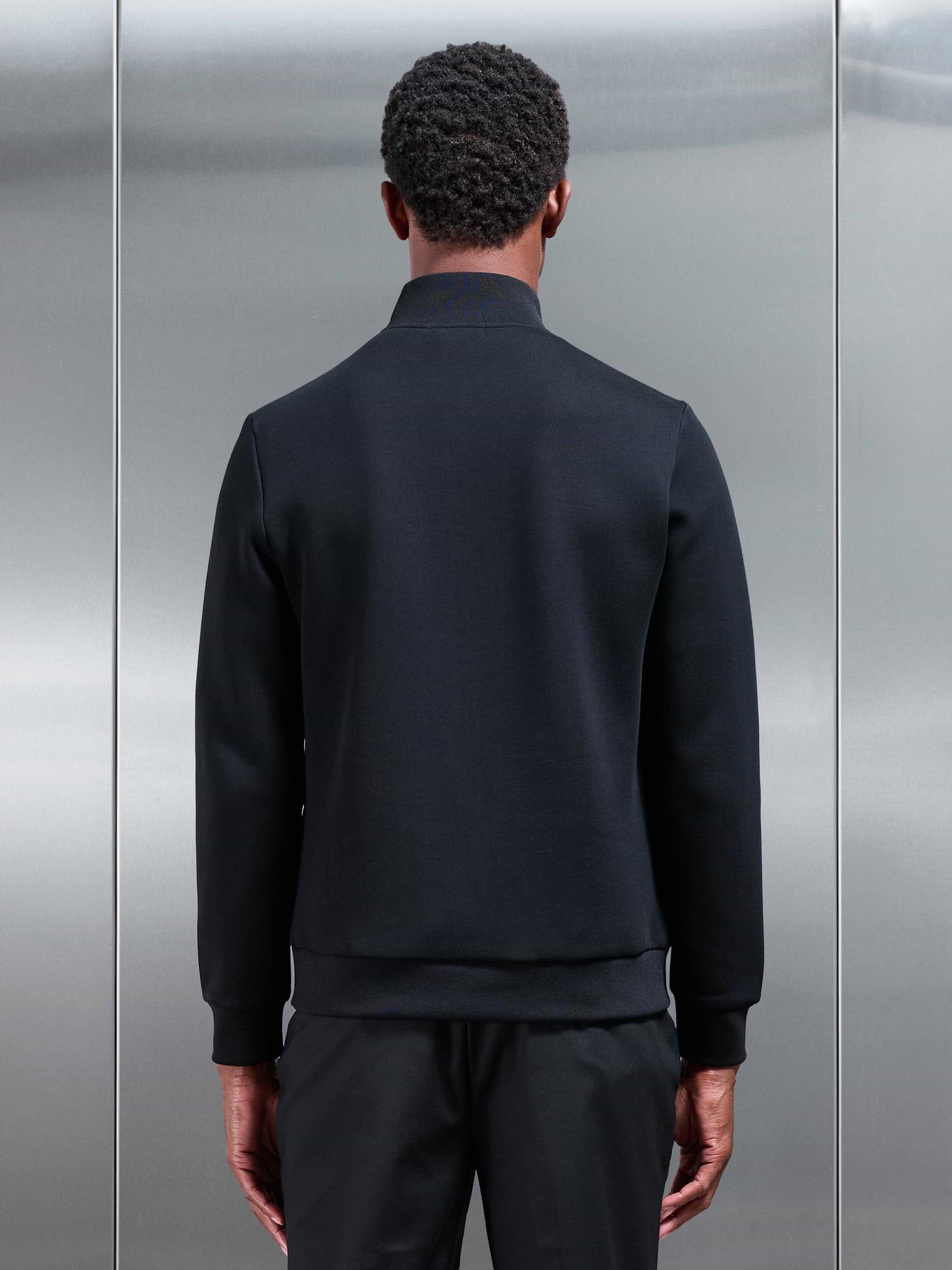 Hybrid Panel Puffer Jacket in Black