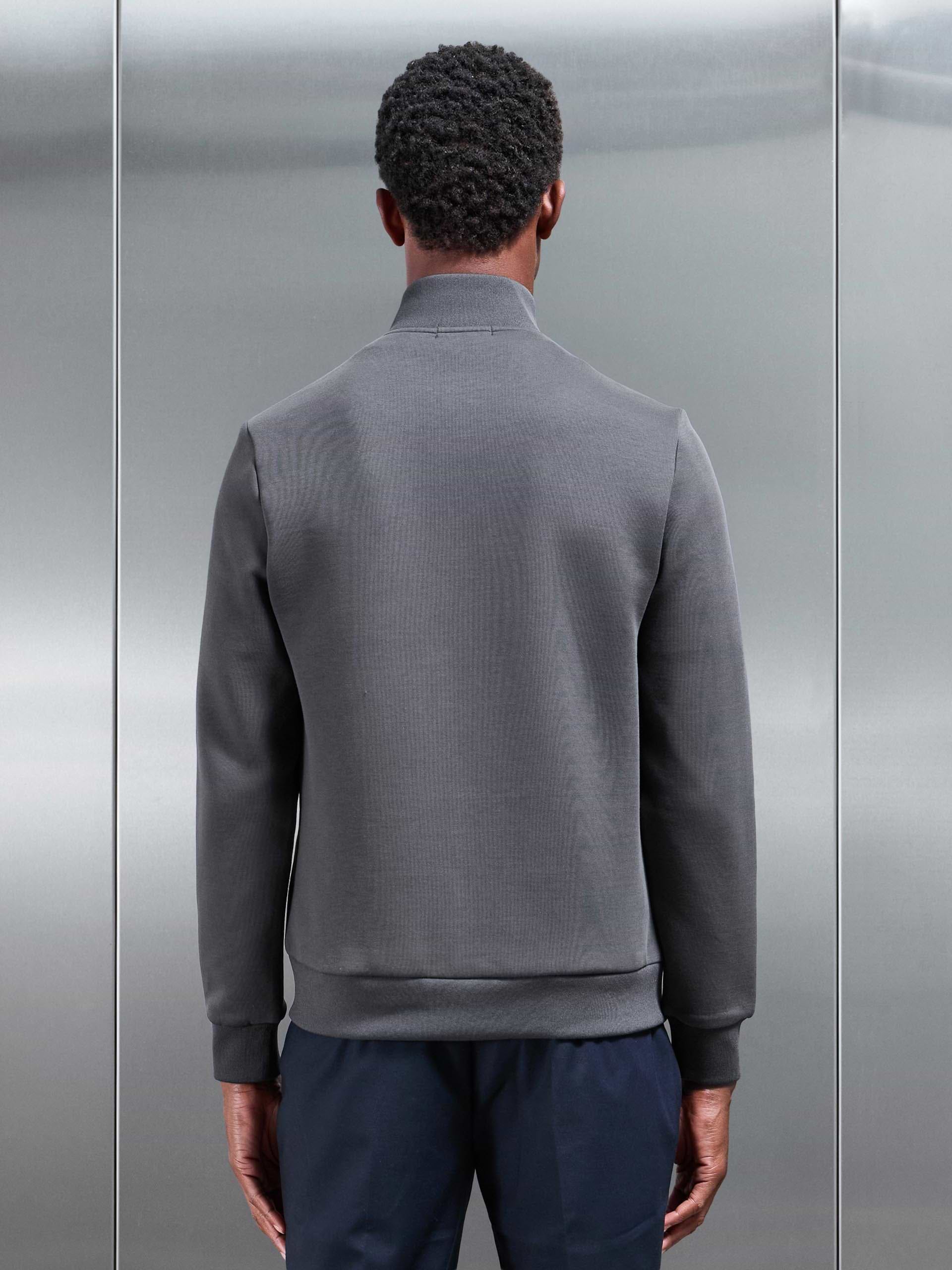 Hybrid Panel Puffer Jacket in Grey