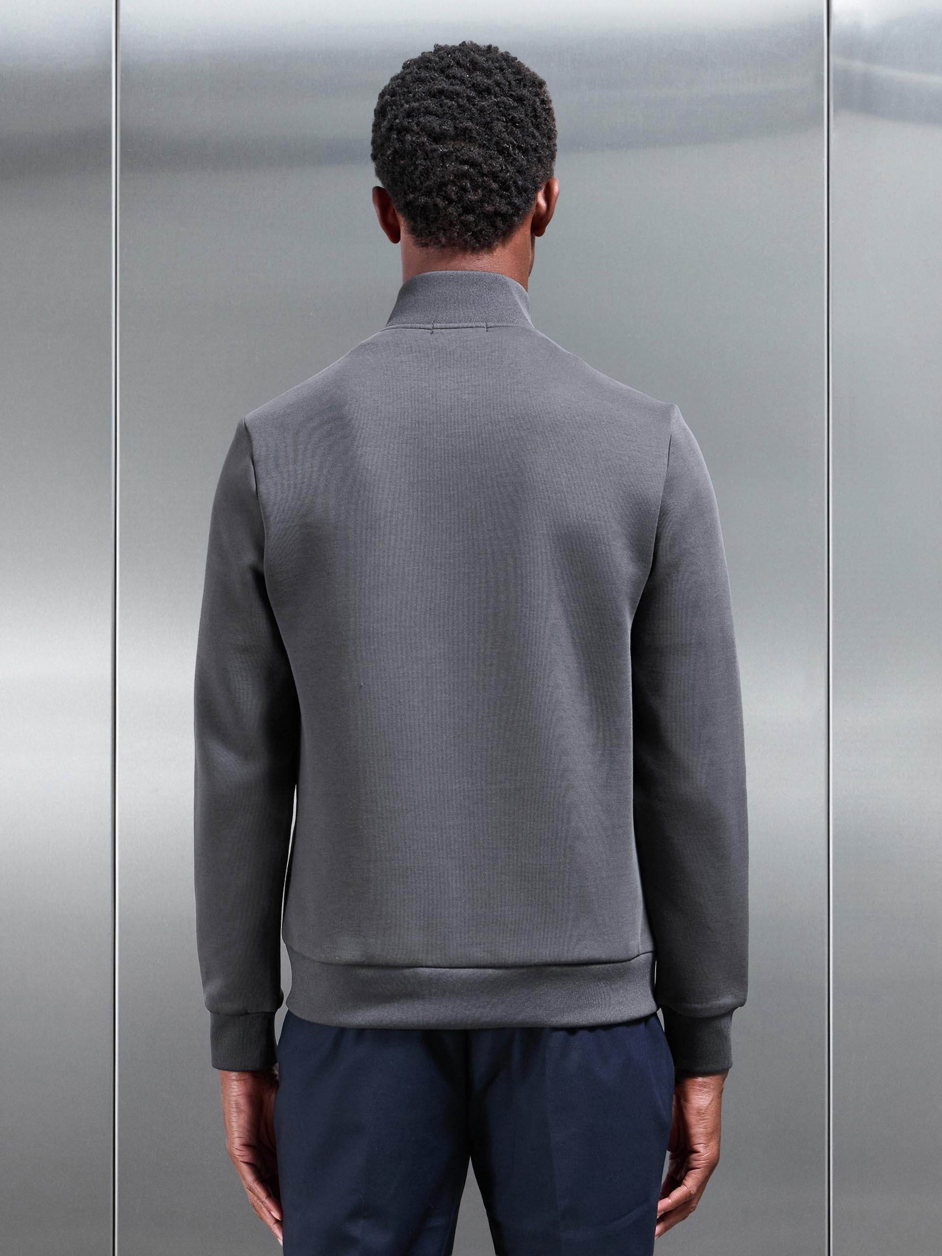 Hybrid Panel Puffer Jacket in Grey