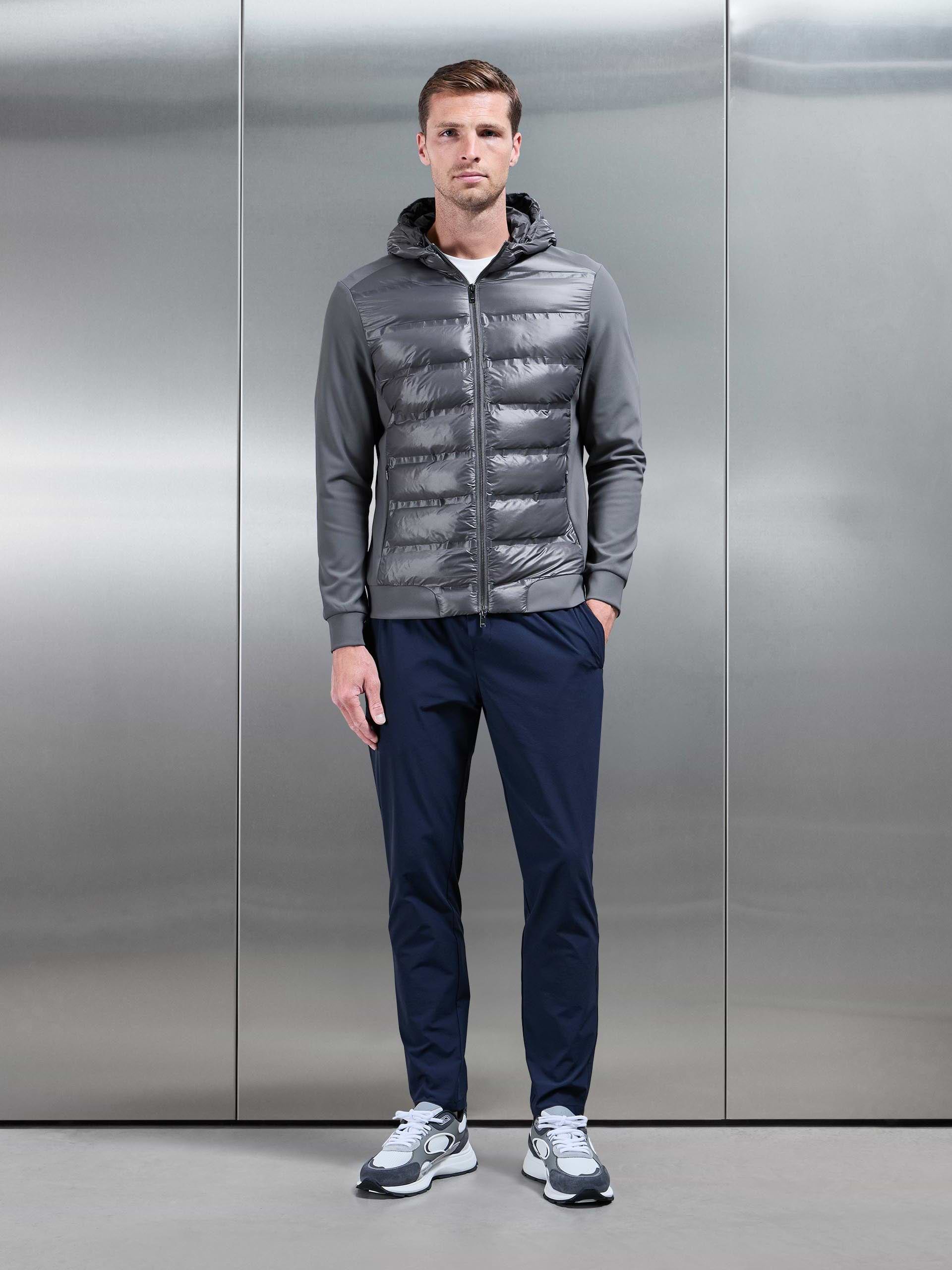 Hybrid Puffer Jacket in Grey