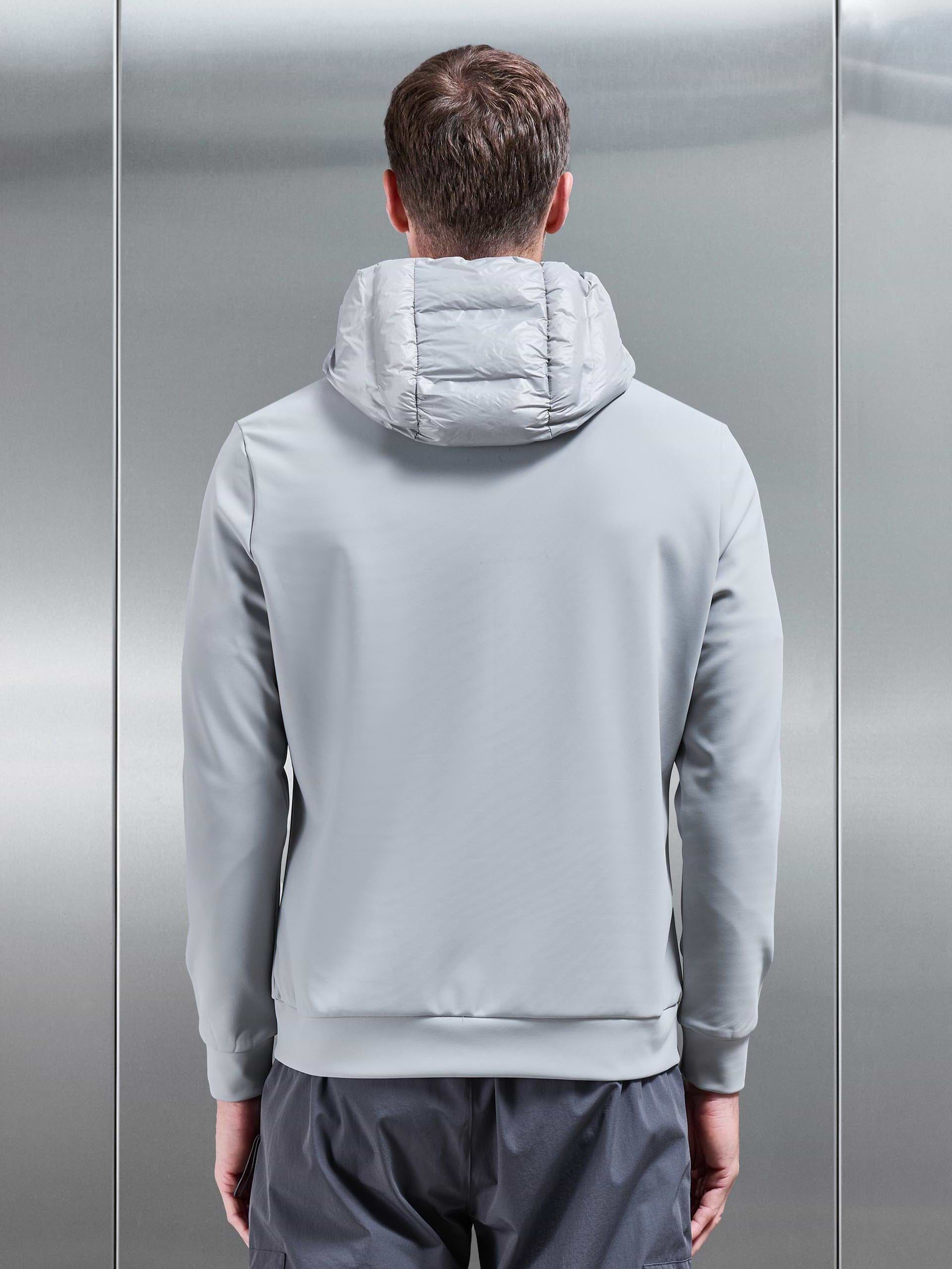Hybrid Puffer Jacket in Mid Grey