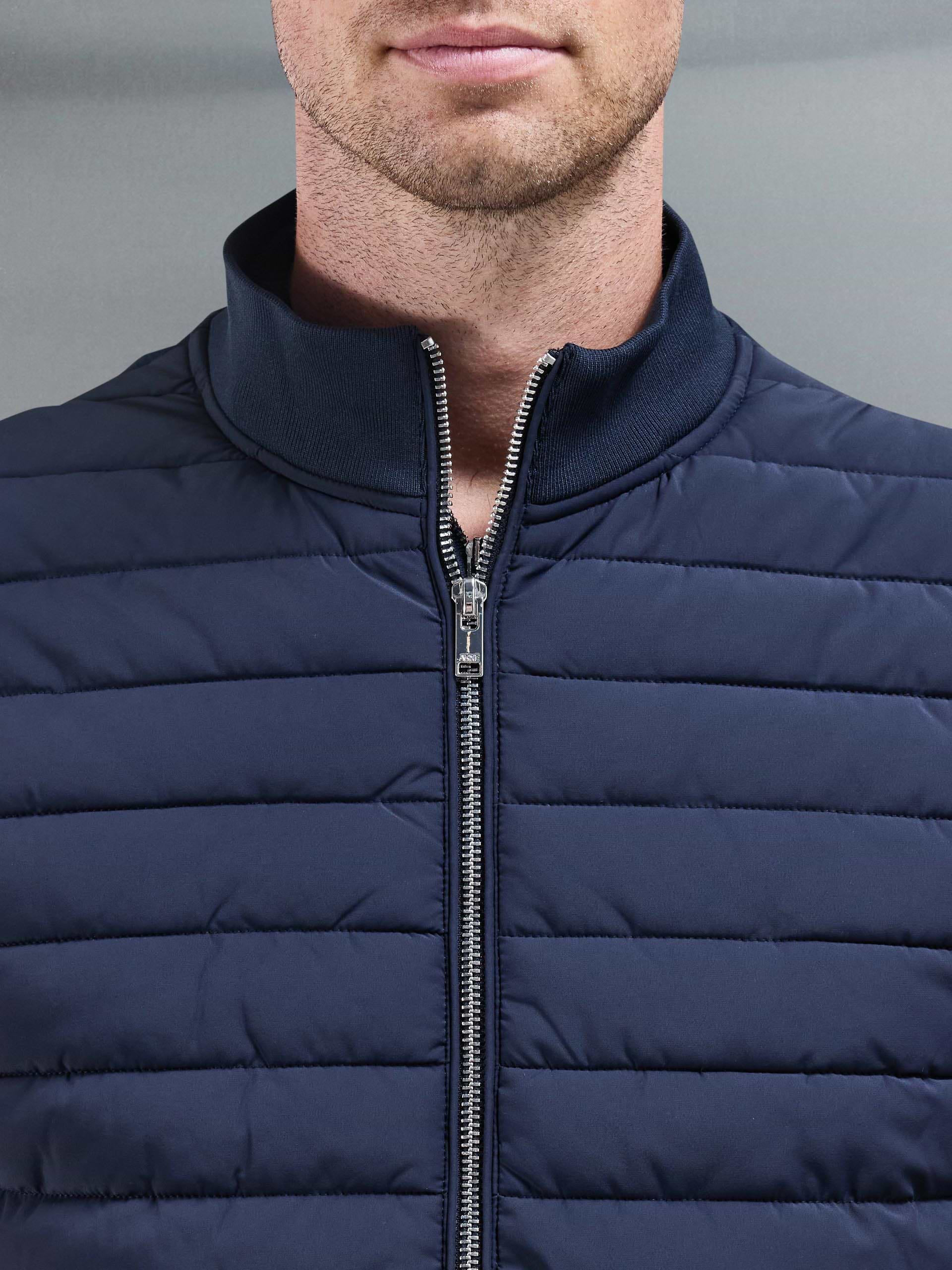 Hybrid Quilted Gilet in Navy