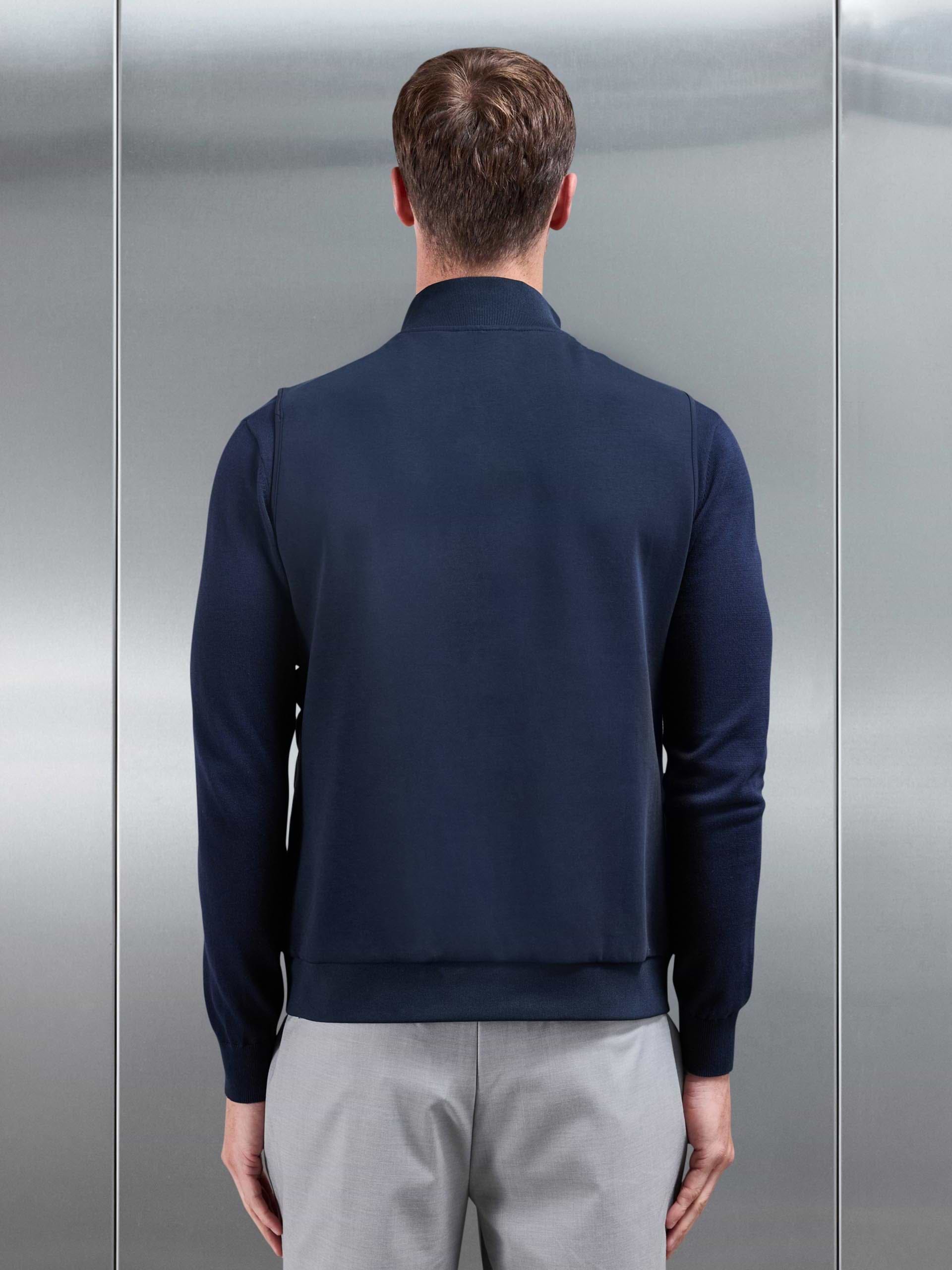 Hybrid Quilted Gilet in Navy