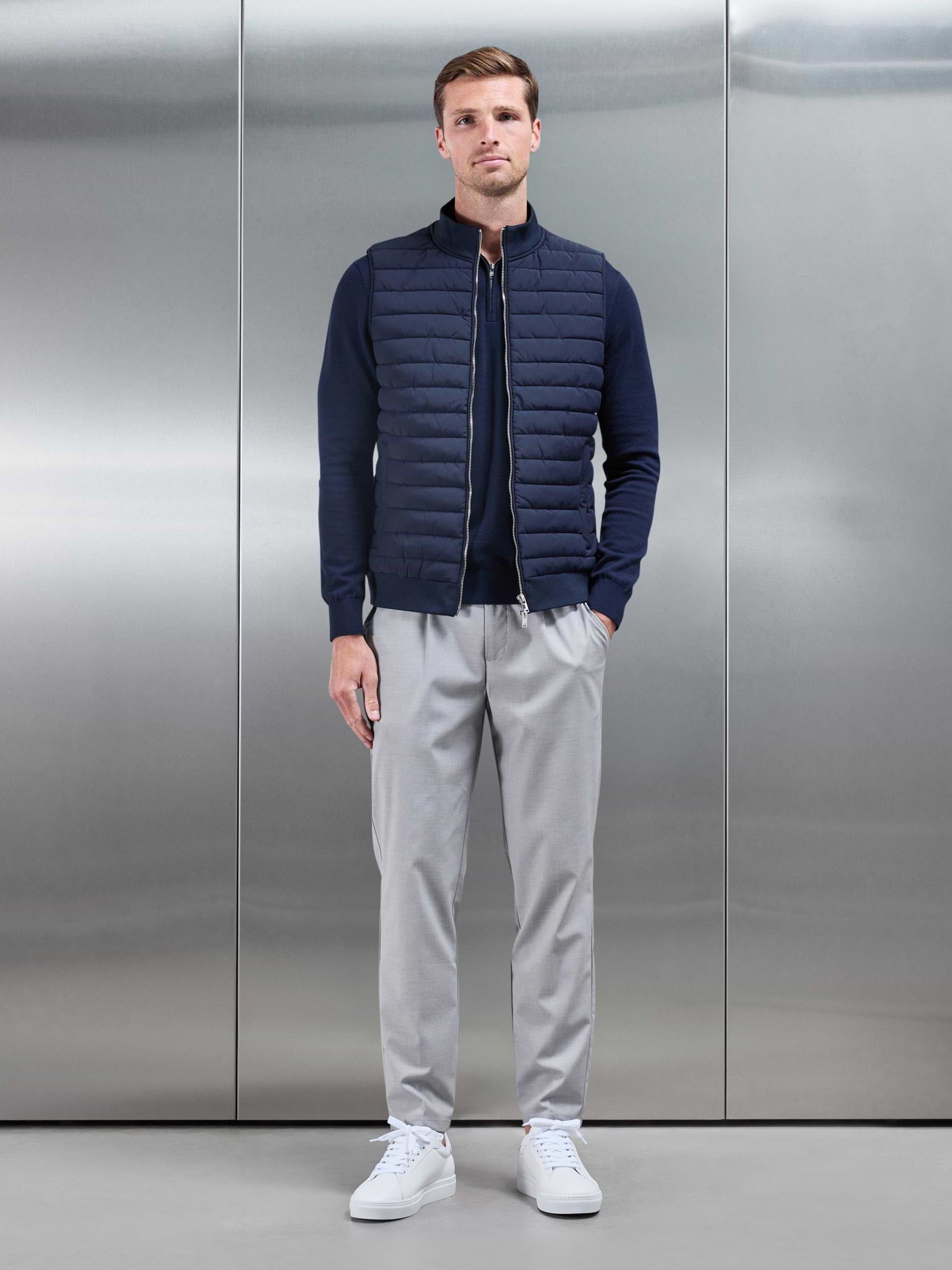 Hybrid Quilted Gilet in Navy