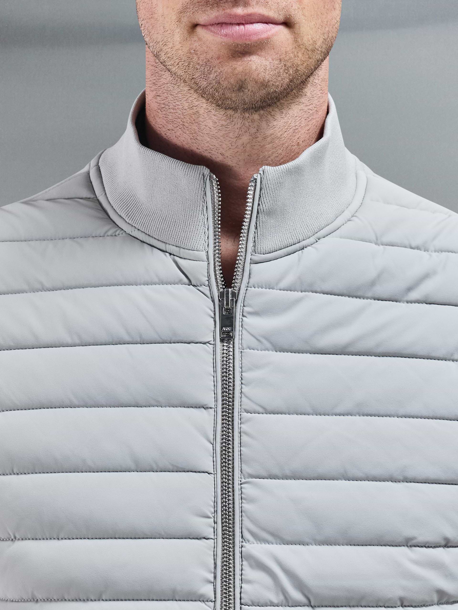 Hybrid Quilted Gilet in Stone