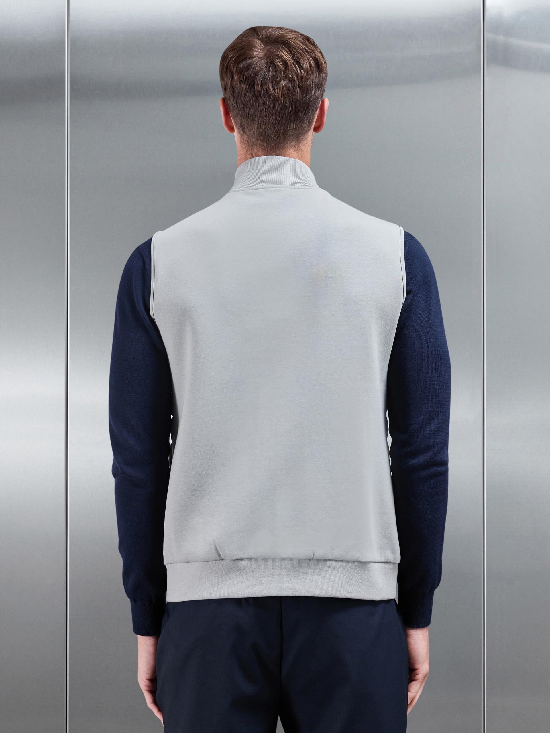 Hybrid Quilted Gilet in Stone