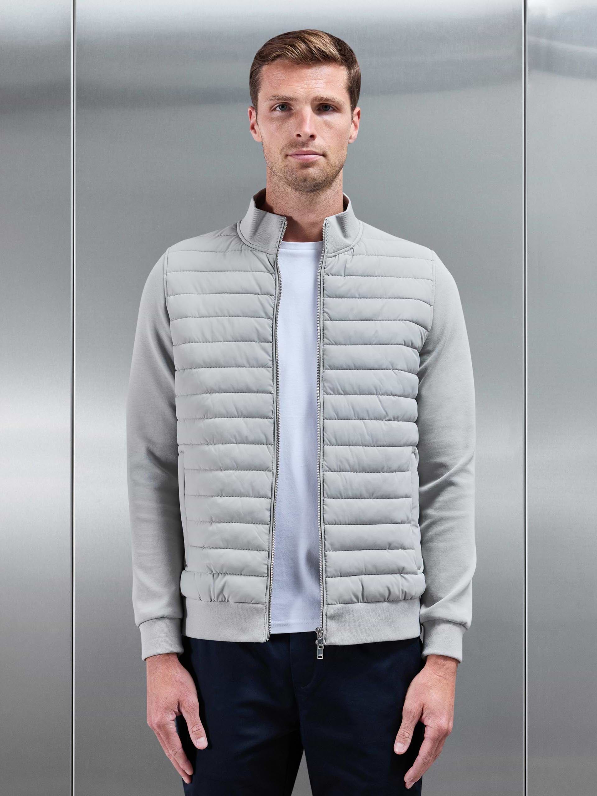 Hybrid Quilted Jacket in Stone