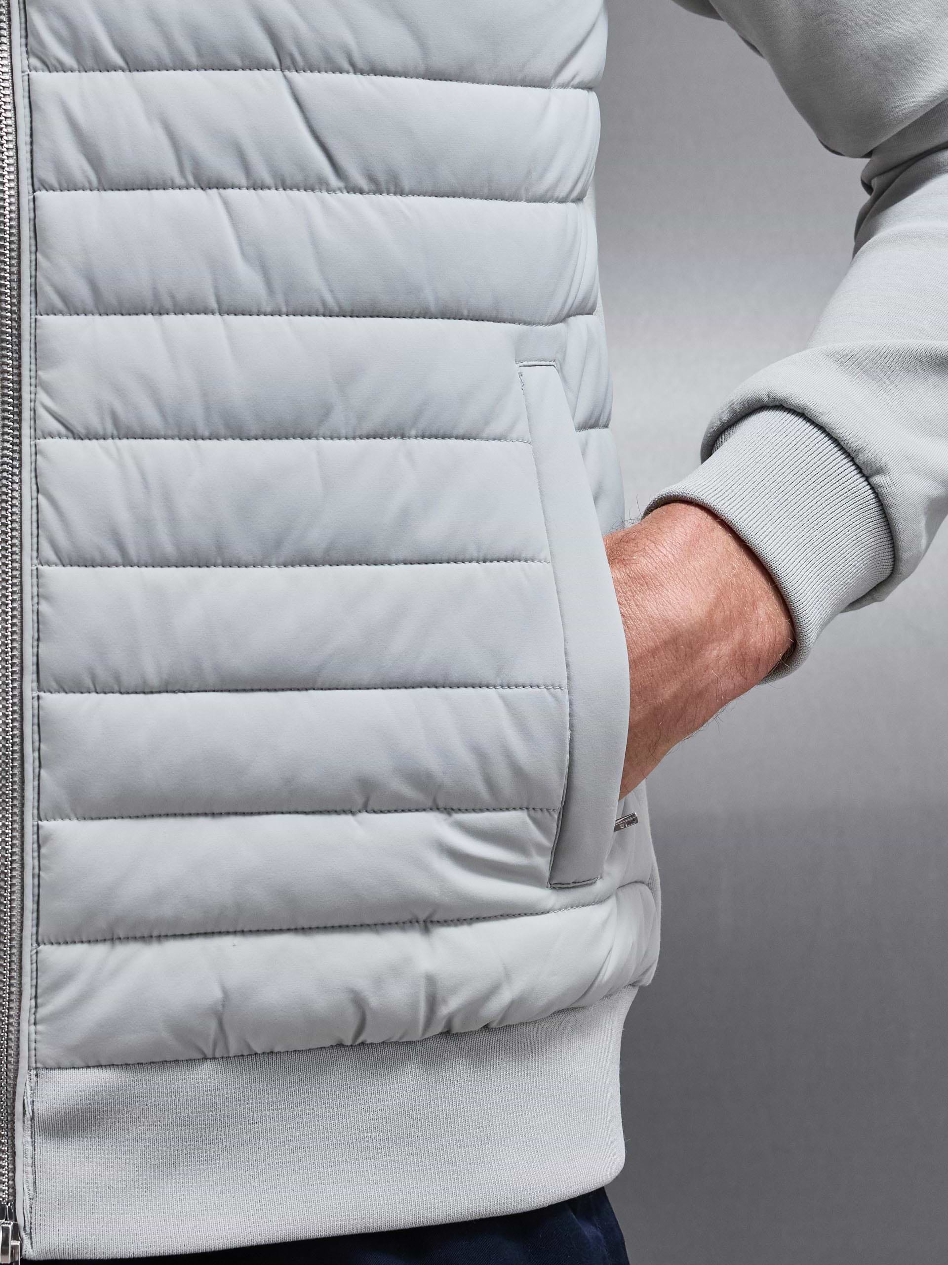 Hybrid Quilted Jacket in Stone
