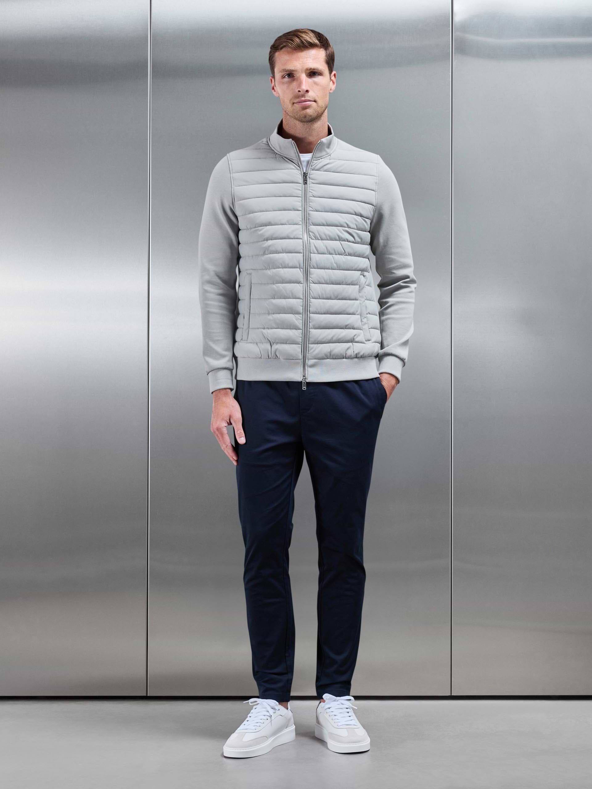 Hybrid Quilted Jacket in Stone
