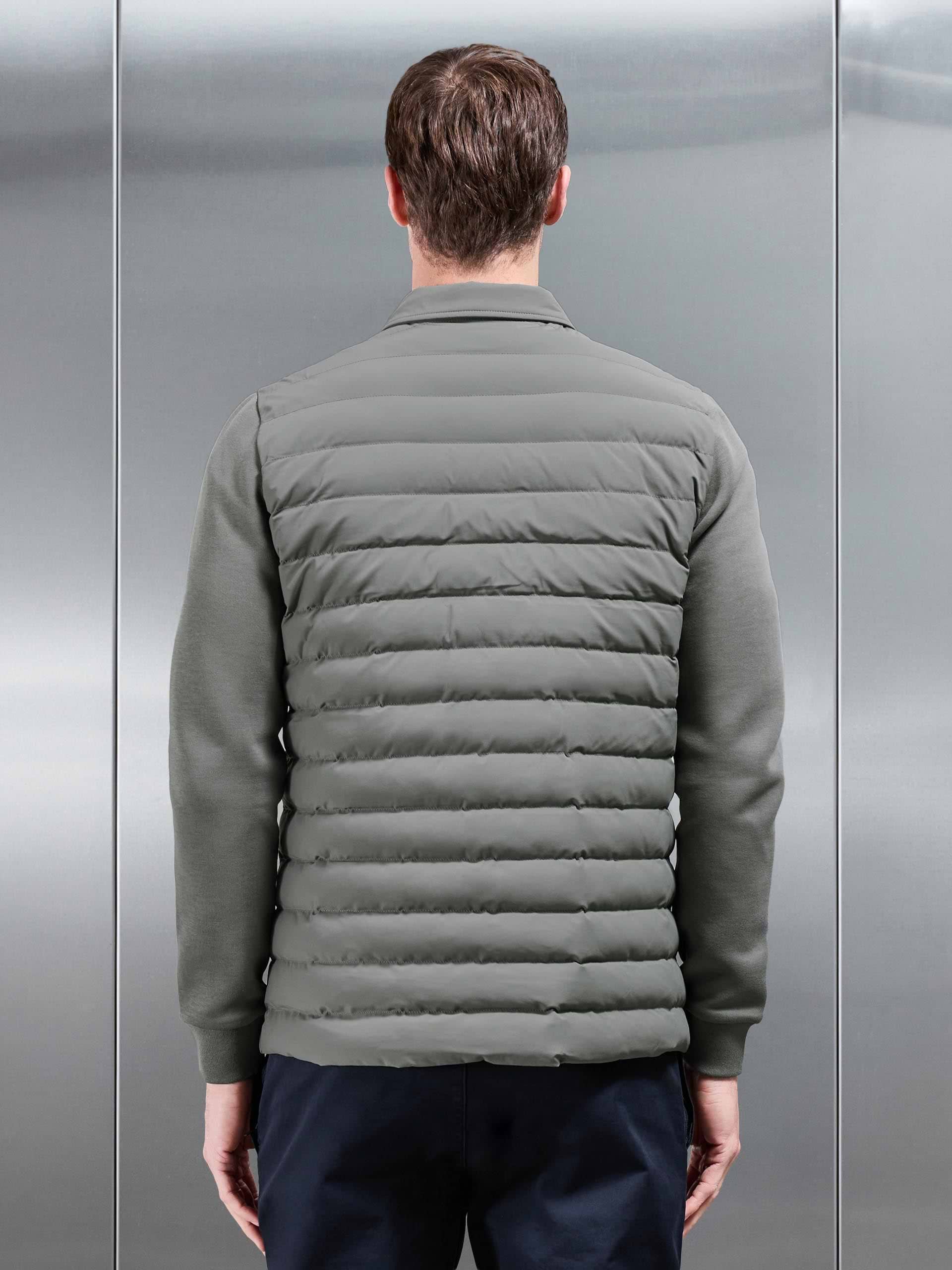 Hybrid Quilted Overshirt in Sage