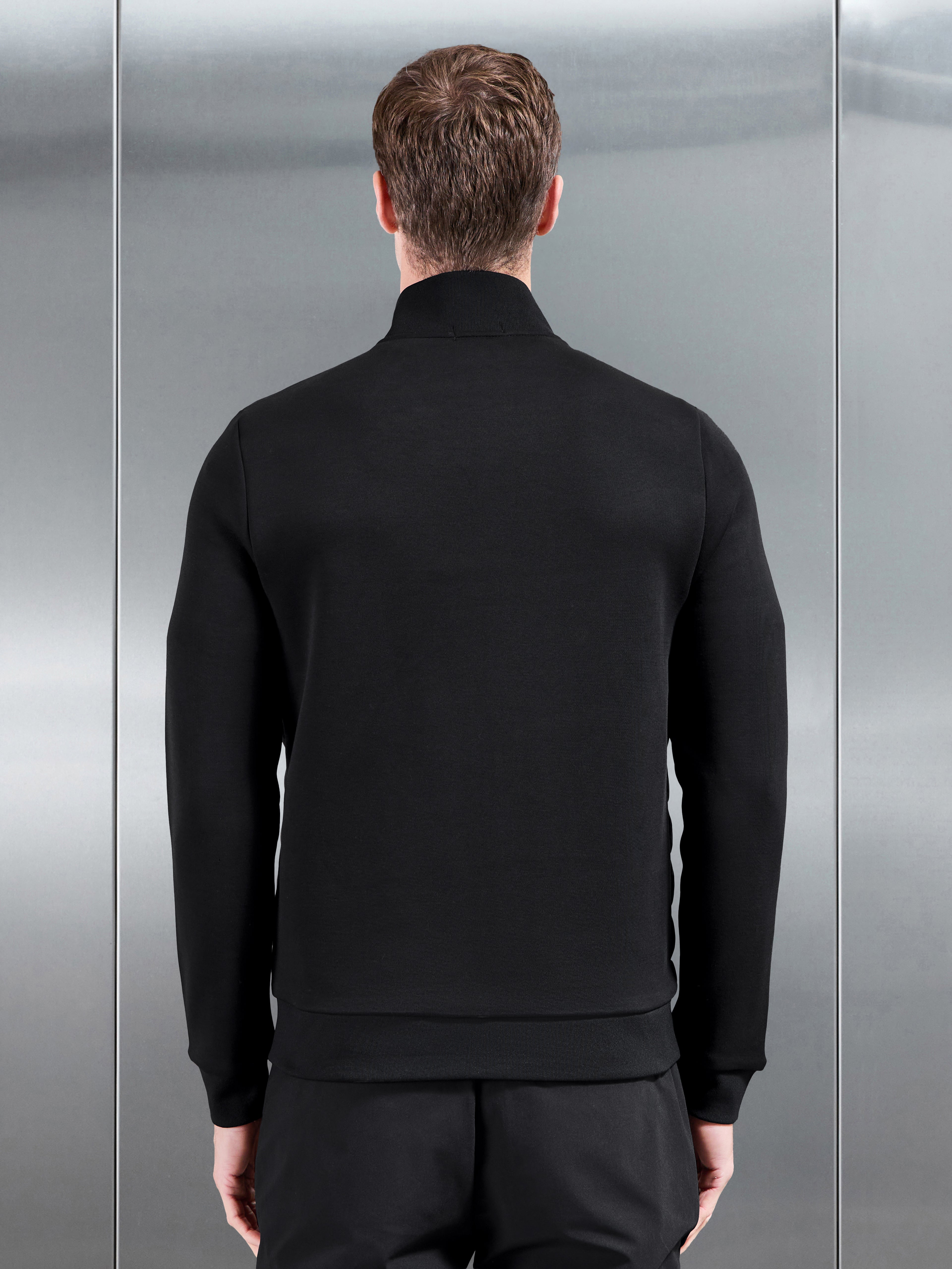 Hybrid Quilted Technical Jacket in Black