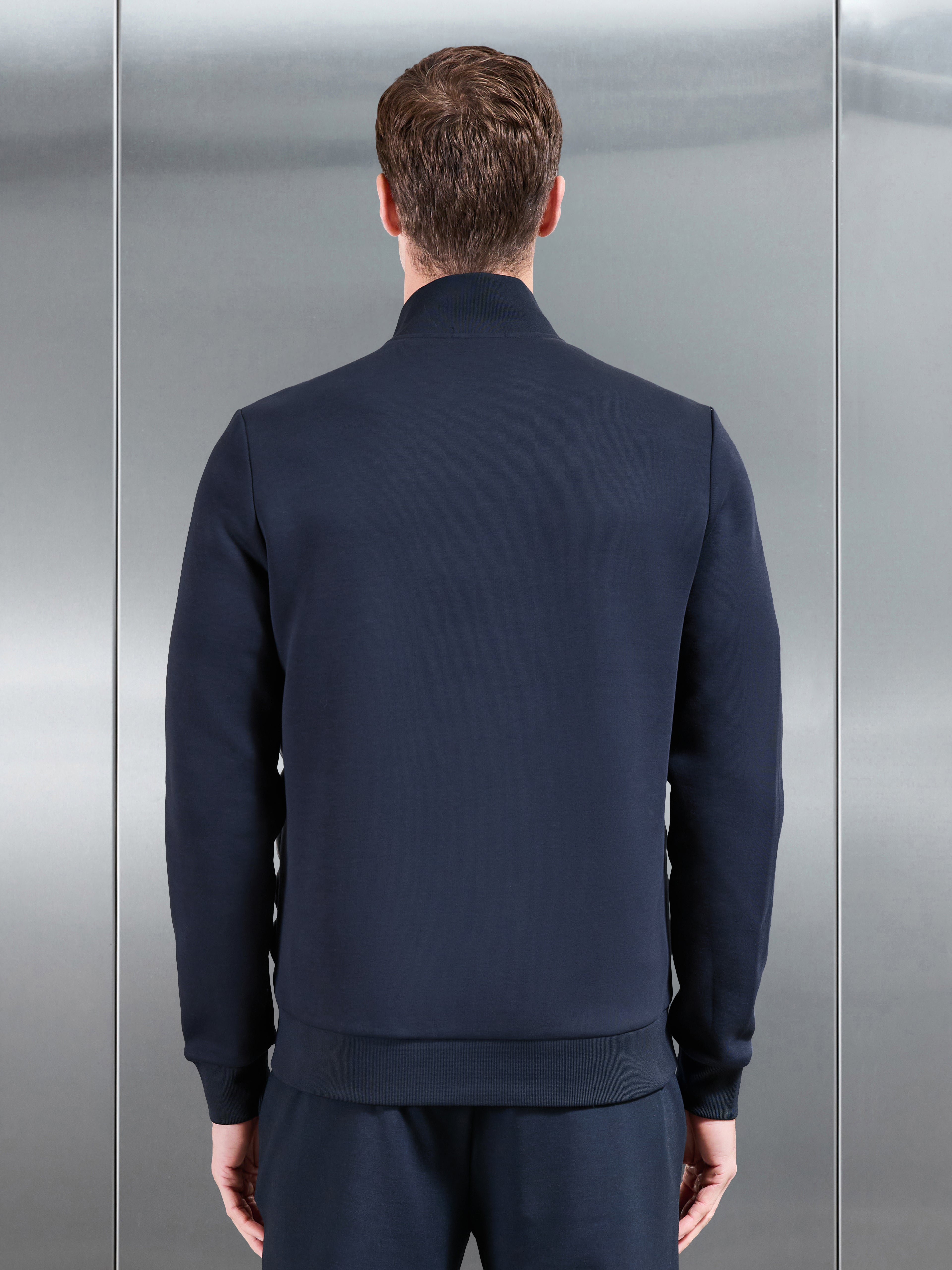 Hybrid Quilted Technical Jacket in Navy