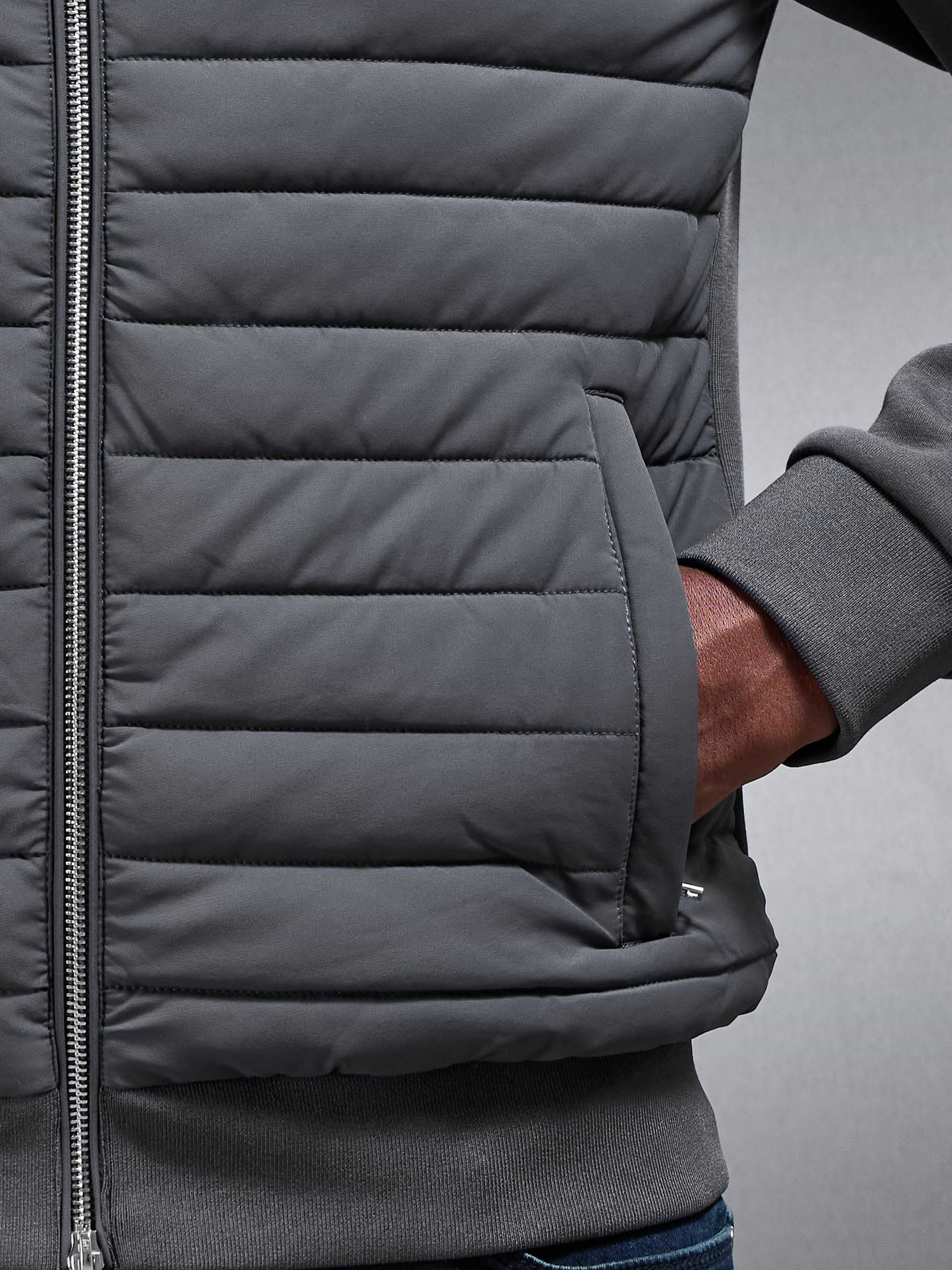 Hybrid Quilted Windbreaker in Grey