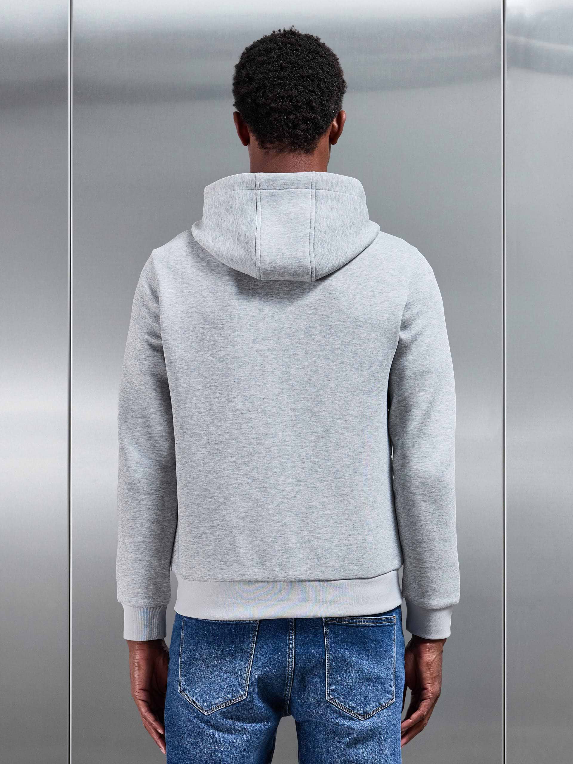 Hybrid Quilted Windbreaker in Marl Grey