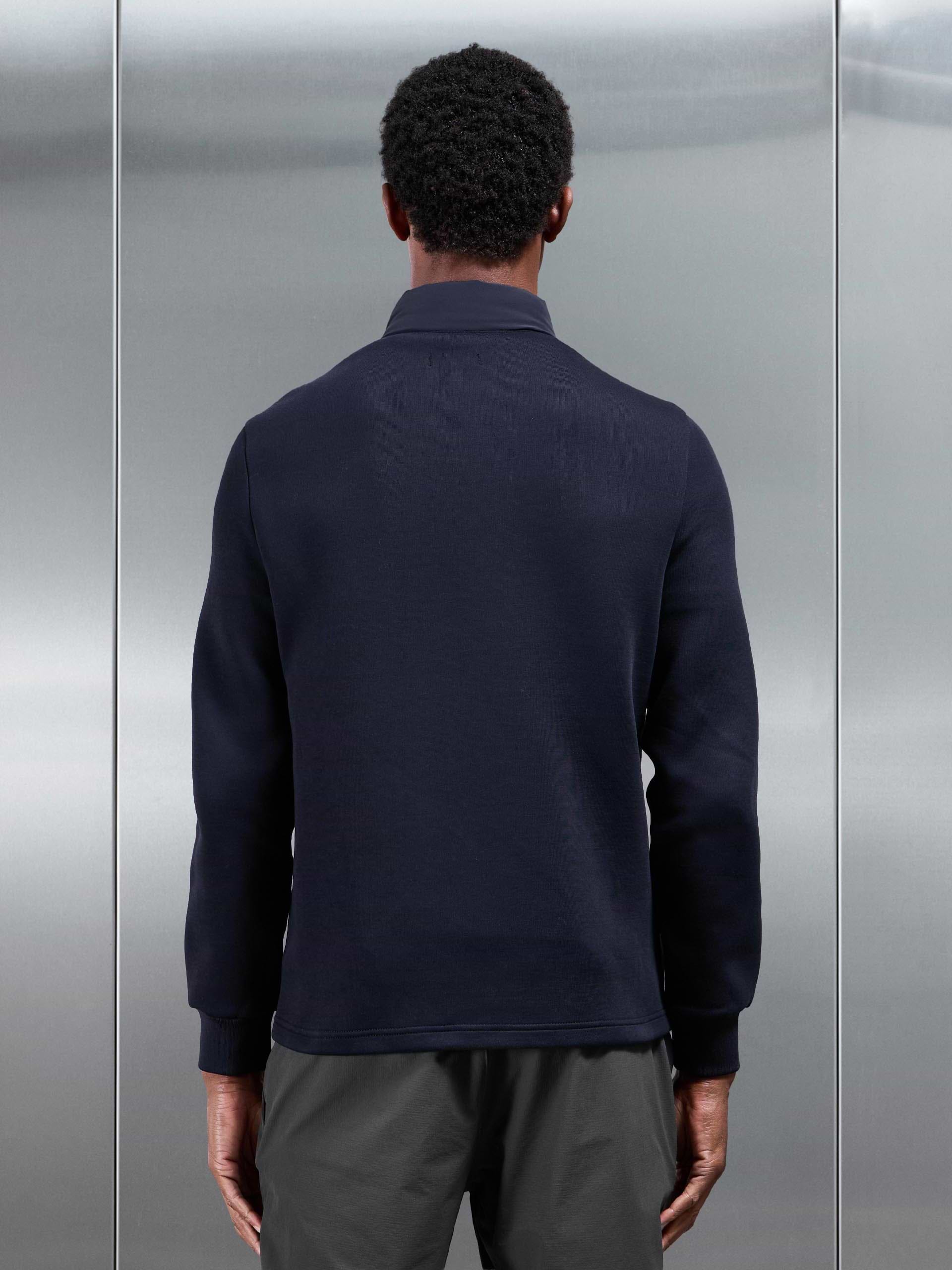 Hybrid Technical Puffer Jacket in Navy