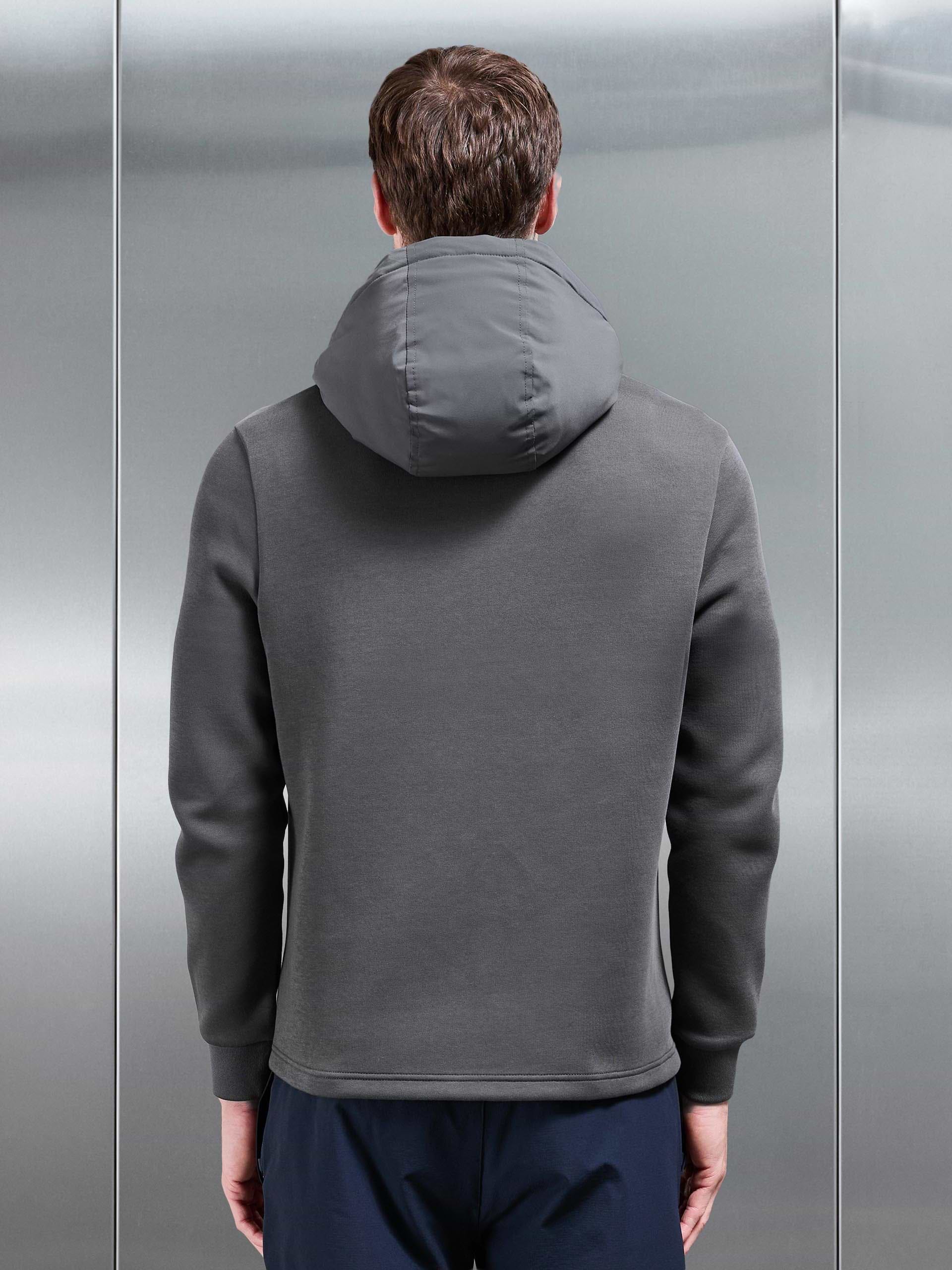 Hybrid Technical Puffer Windbreaker in Grey