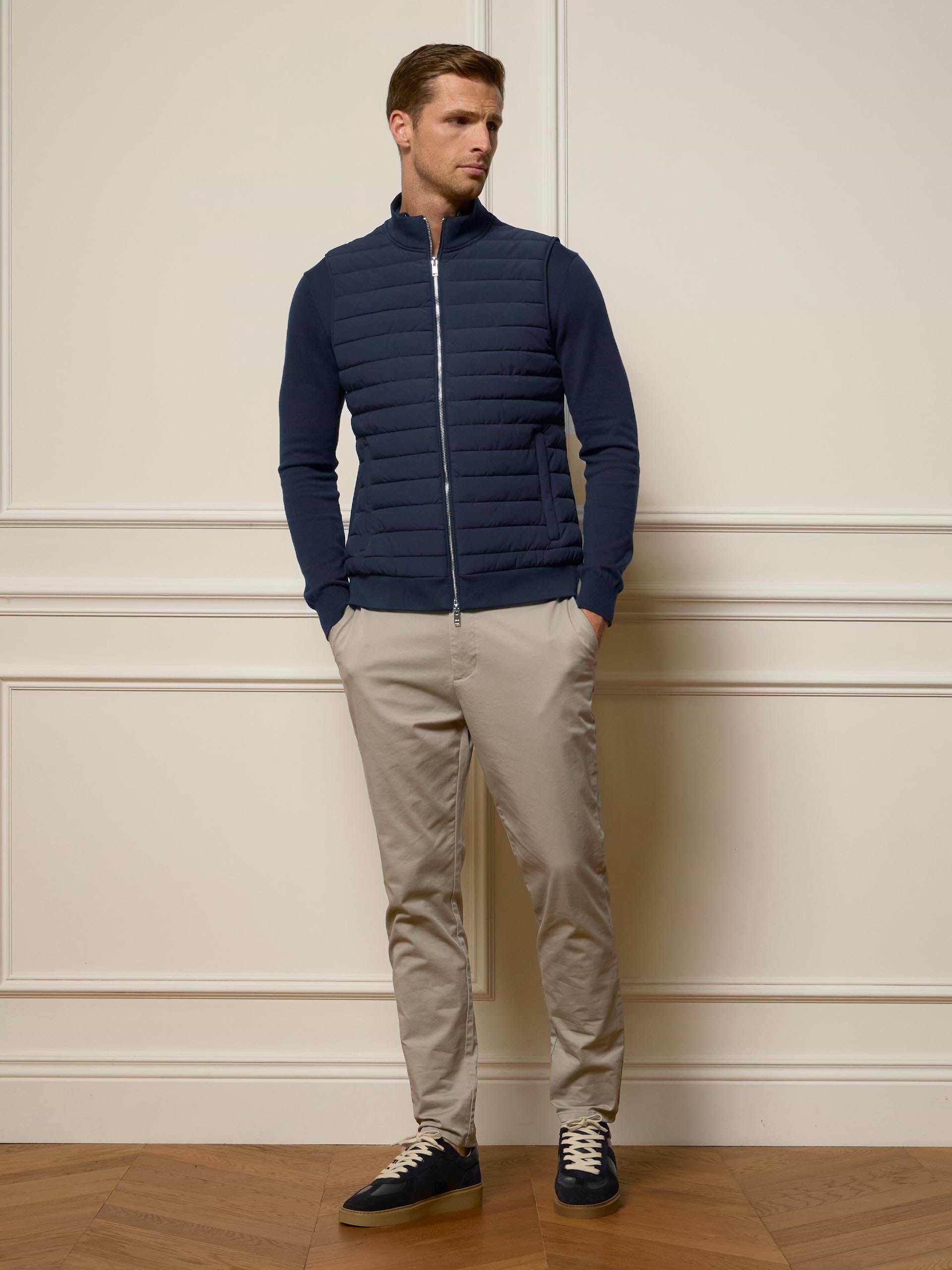 Hybrid Quilted Gilet in Navy