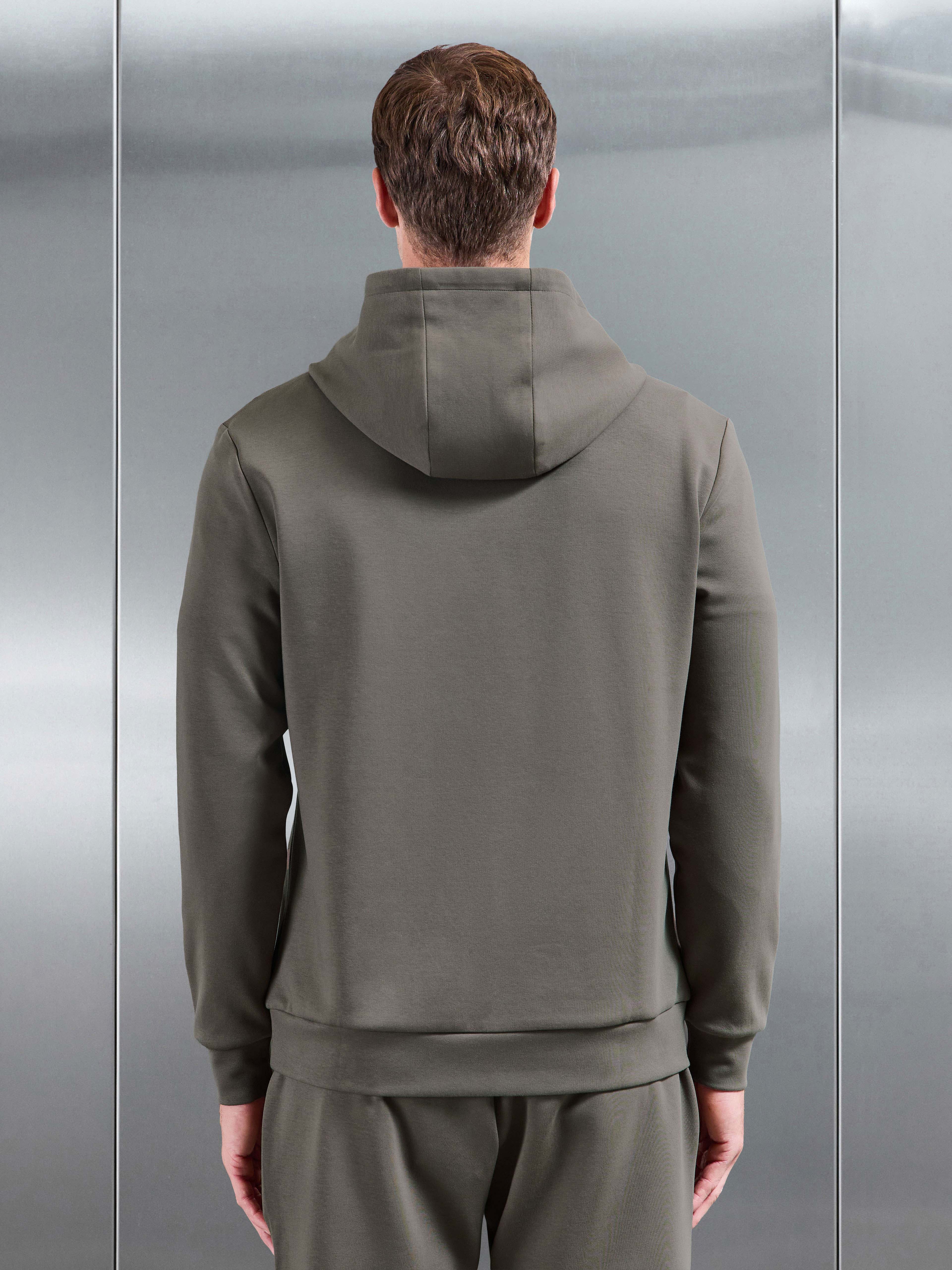 Interlock Jersey Essential Hoodie in Taupe