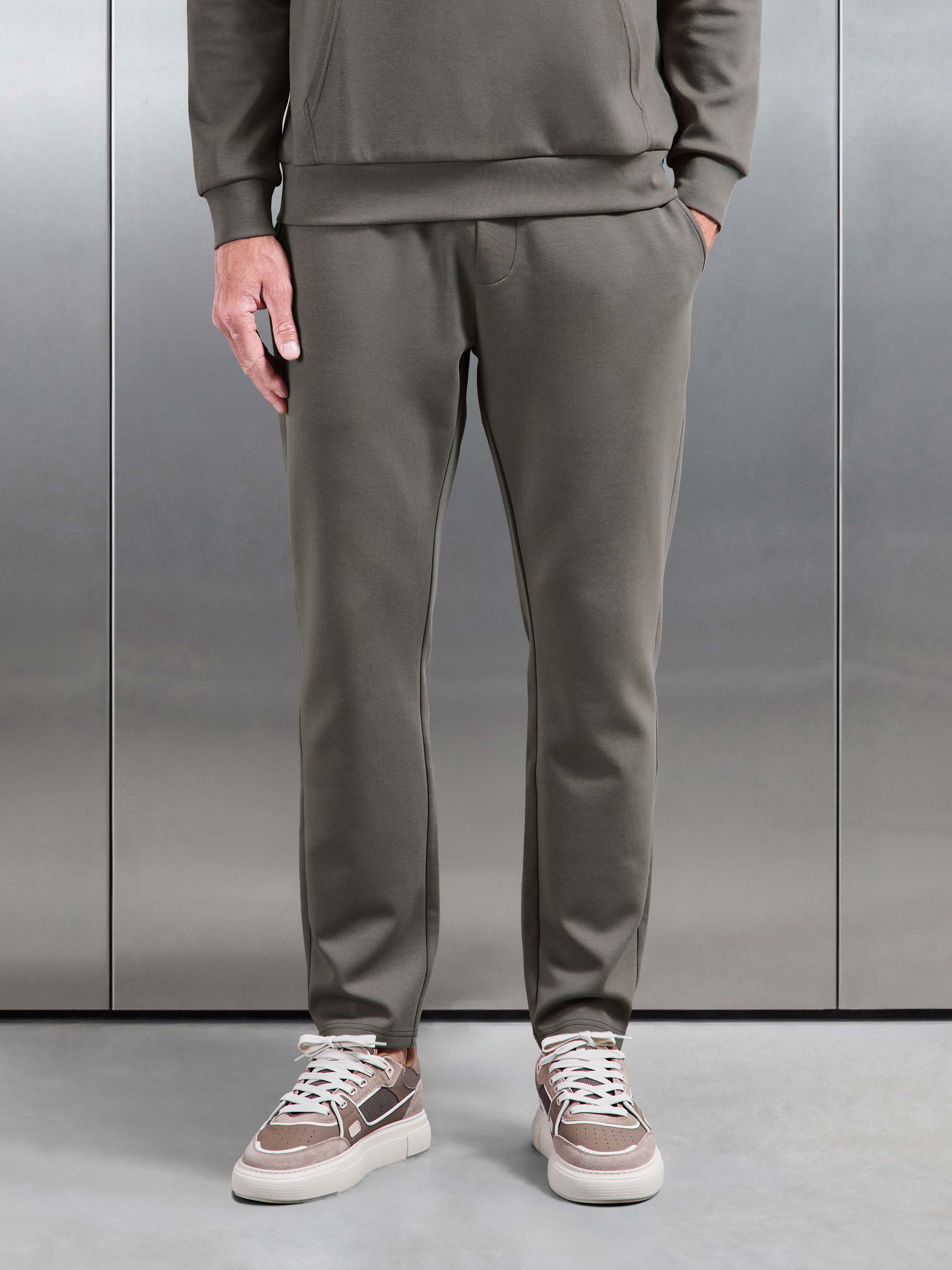 Interlock Jersey Essential Jogger in Taupe