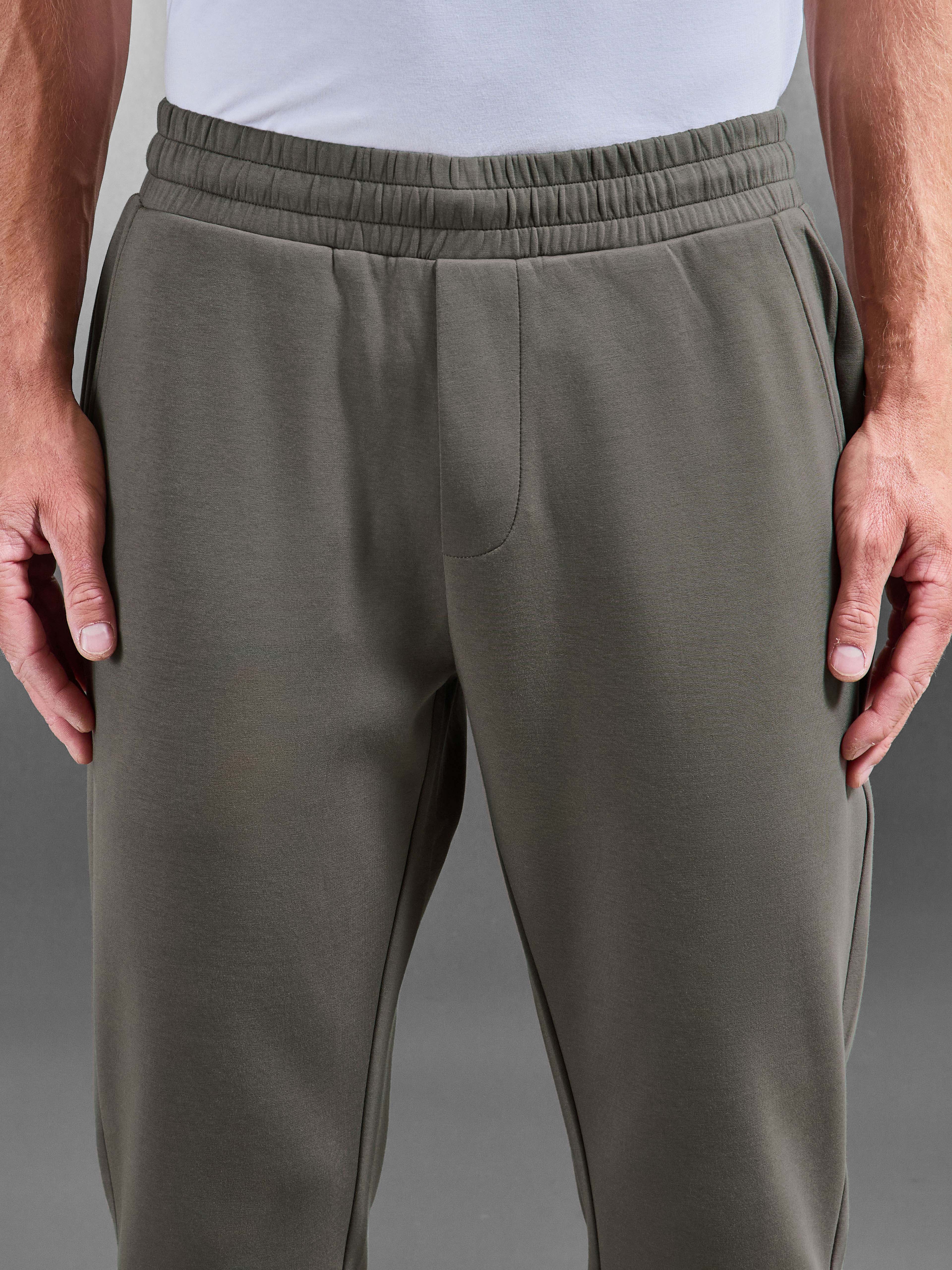 Interlock Jersey Essential Jogger in Taupe