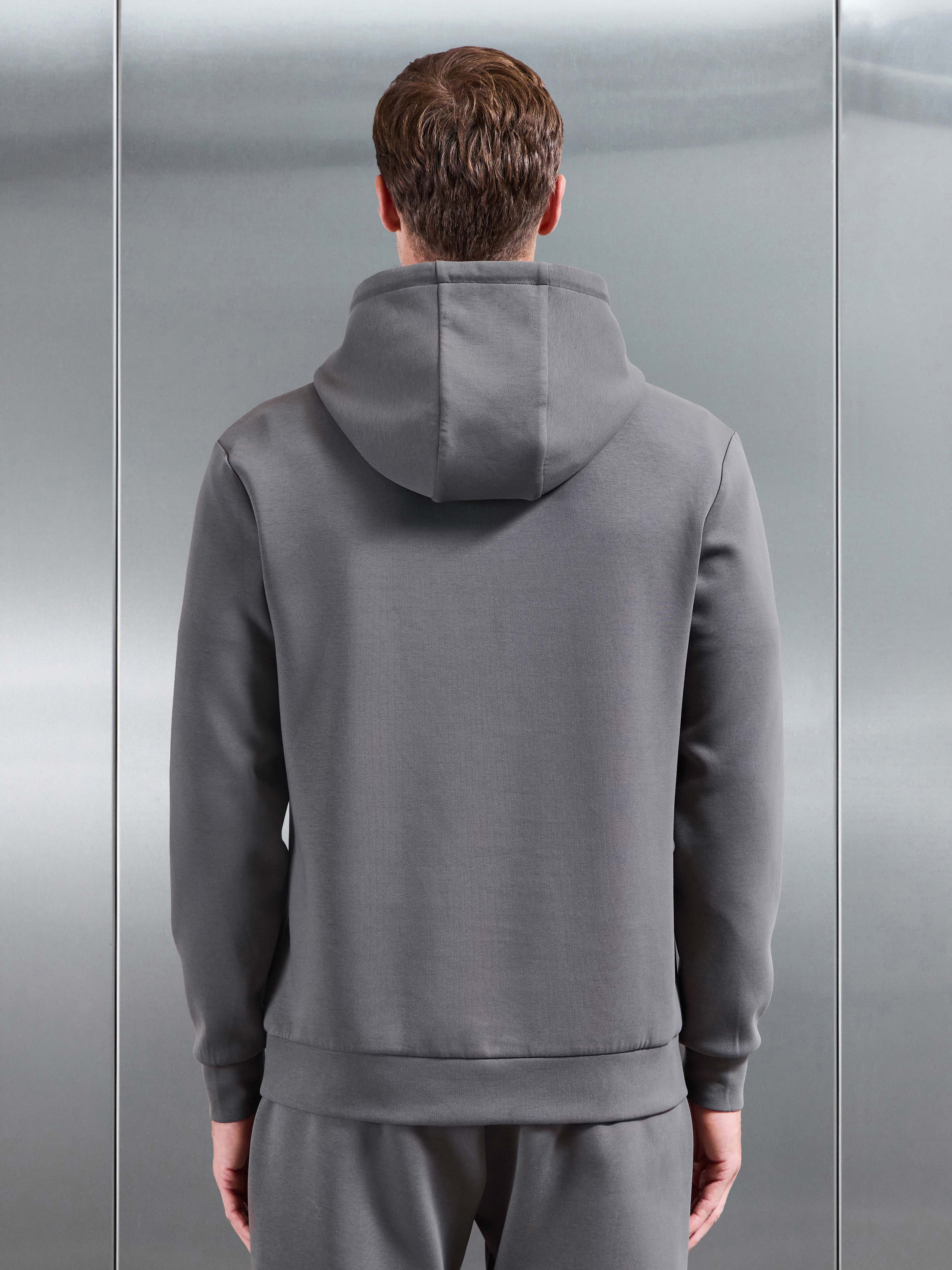 Interlock Jersey Hoodie in Charcoal