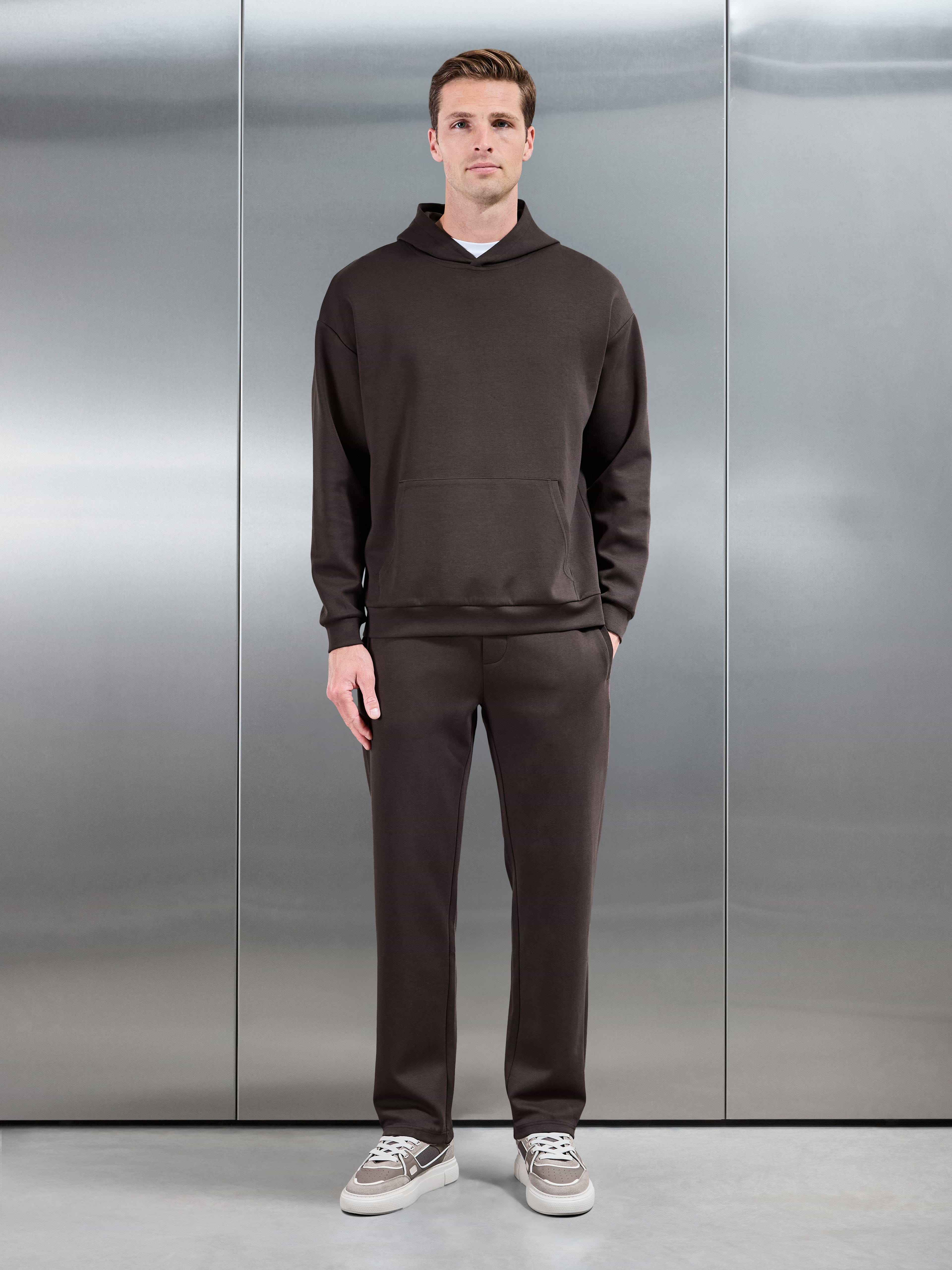 Interlock Jersey Straight Leg Jogger in Brown