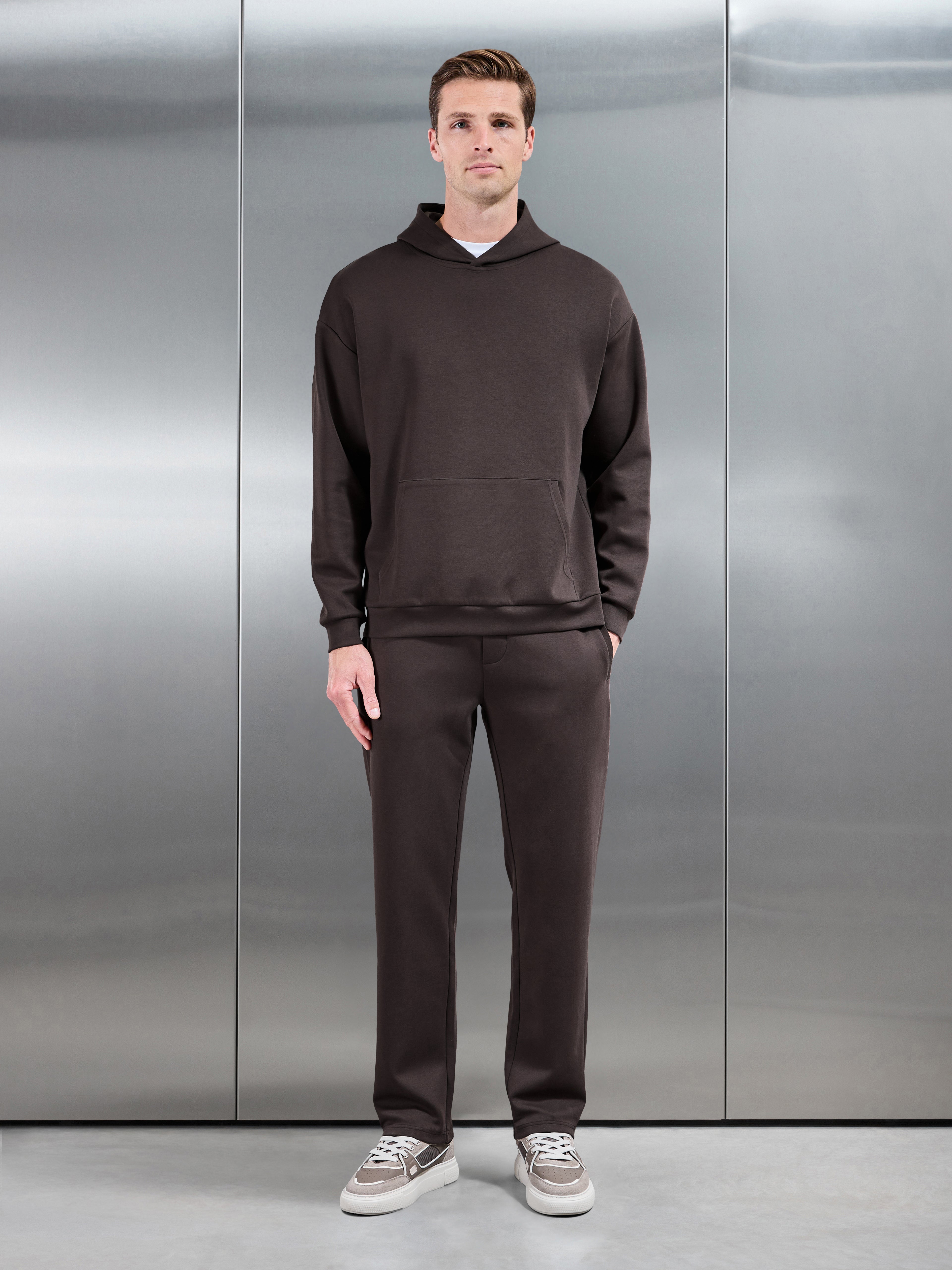 Interlock Jersey Straight Leg Jogger in Brown
