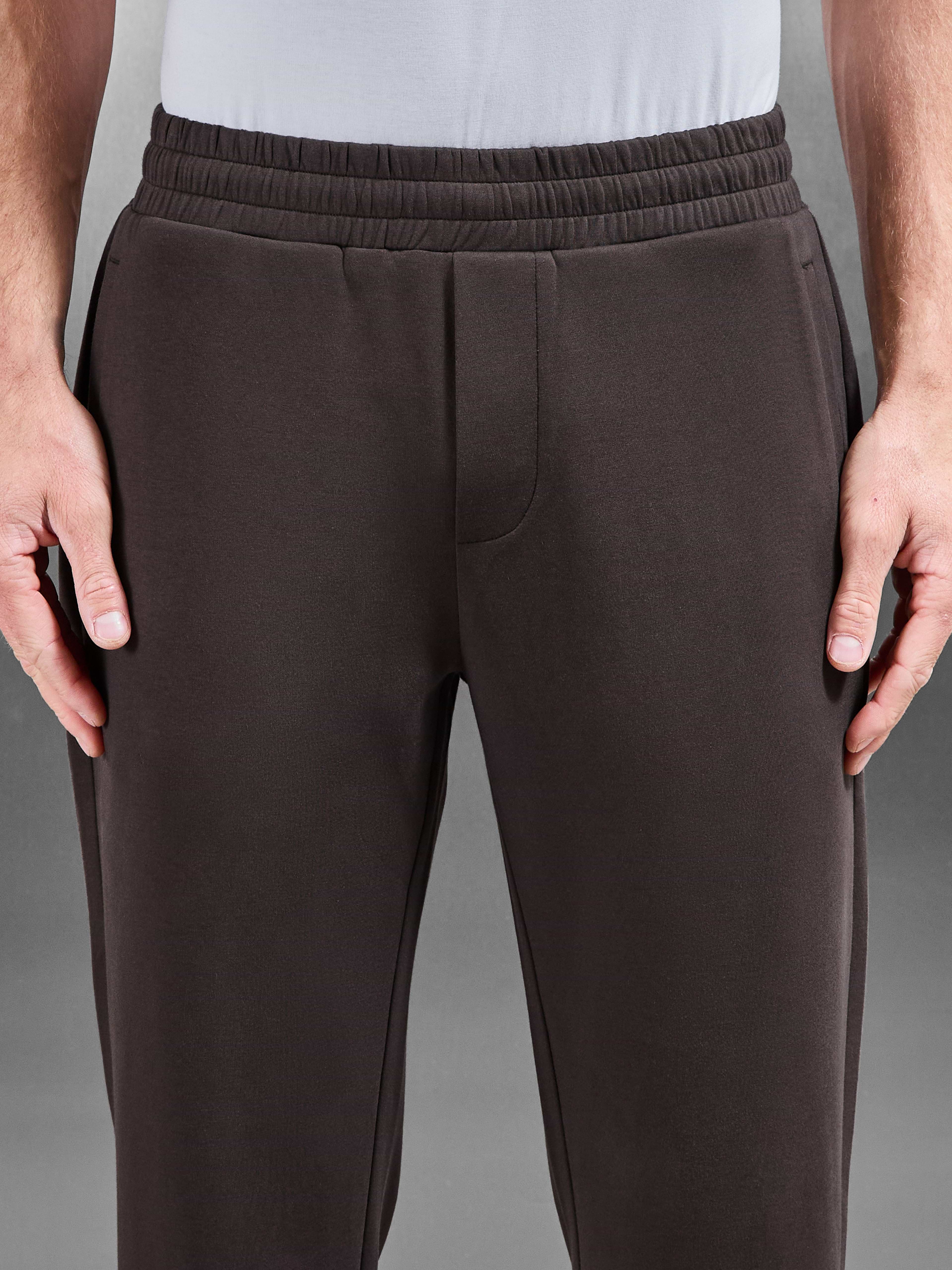 Interlock Jersey Straight Leg Jogger in Brown