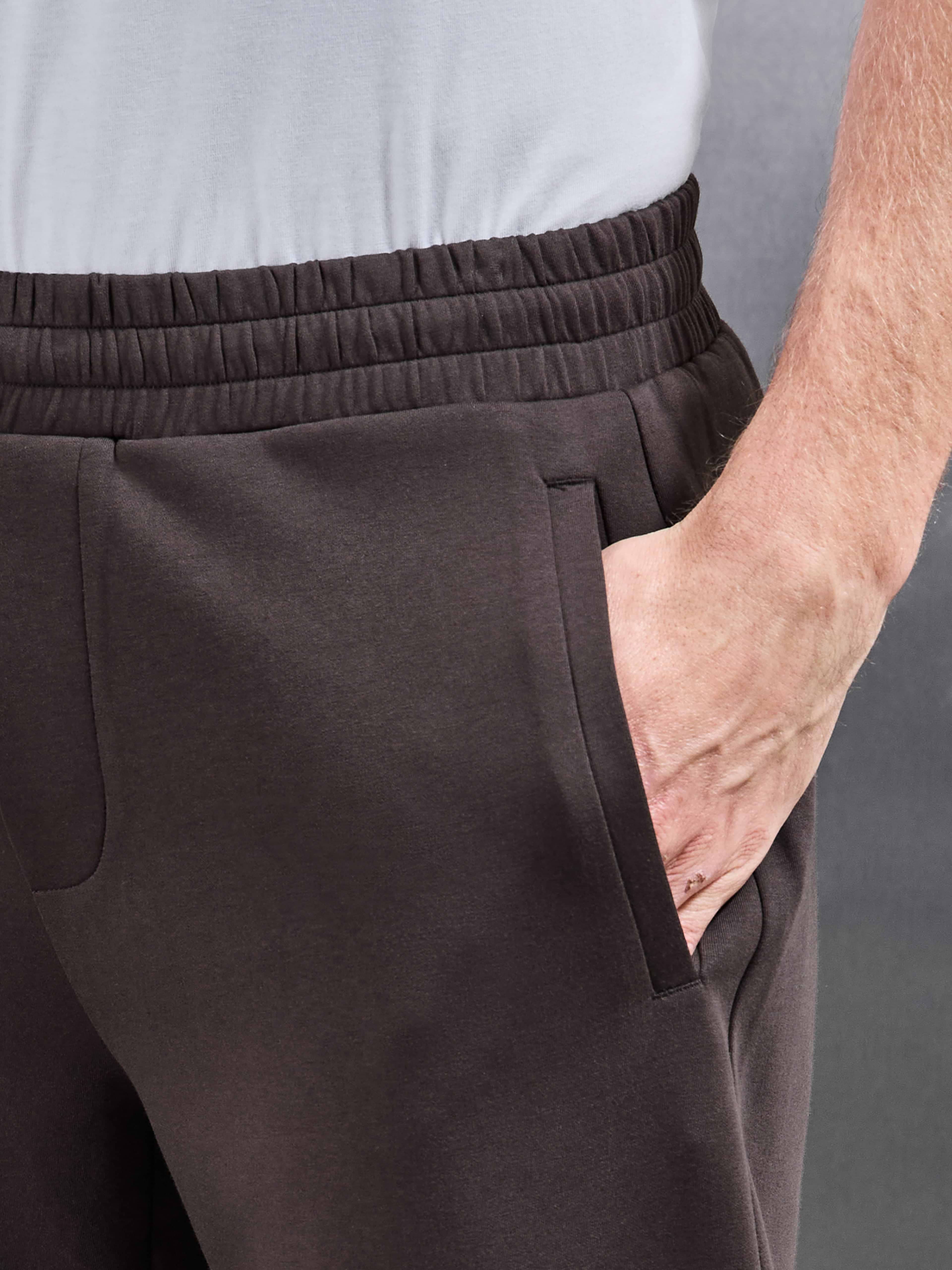 Interlock Jersey Straight Leg Jogger in Brown