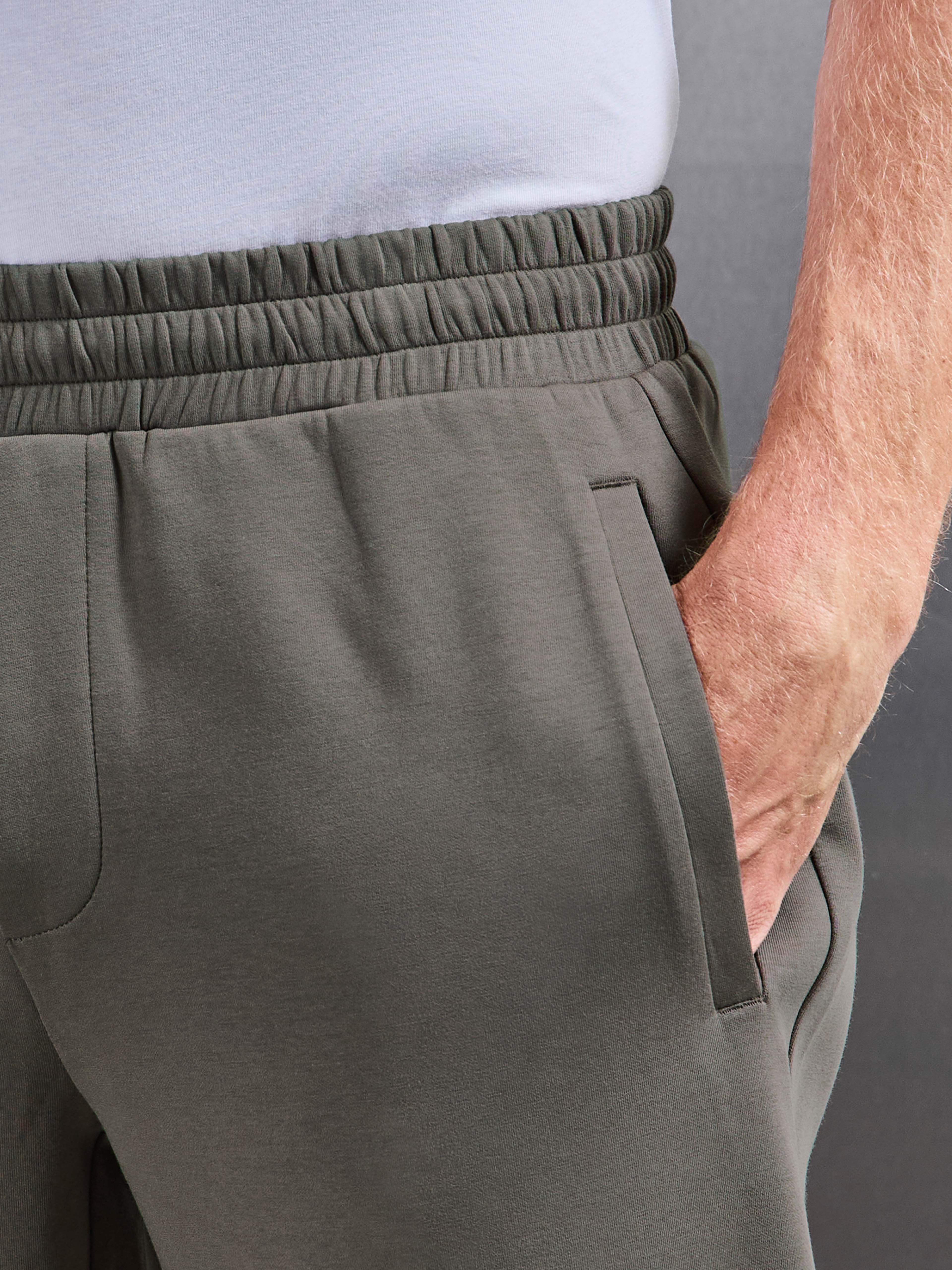 Interlock Jersey Straight Leg Jogger in Taupe