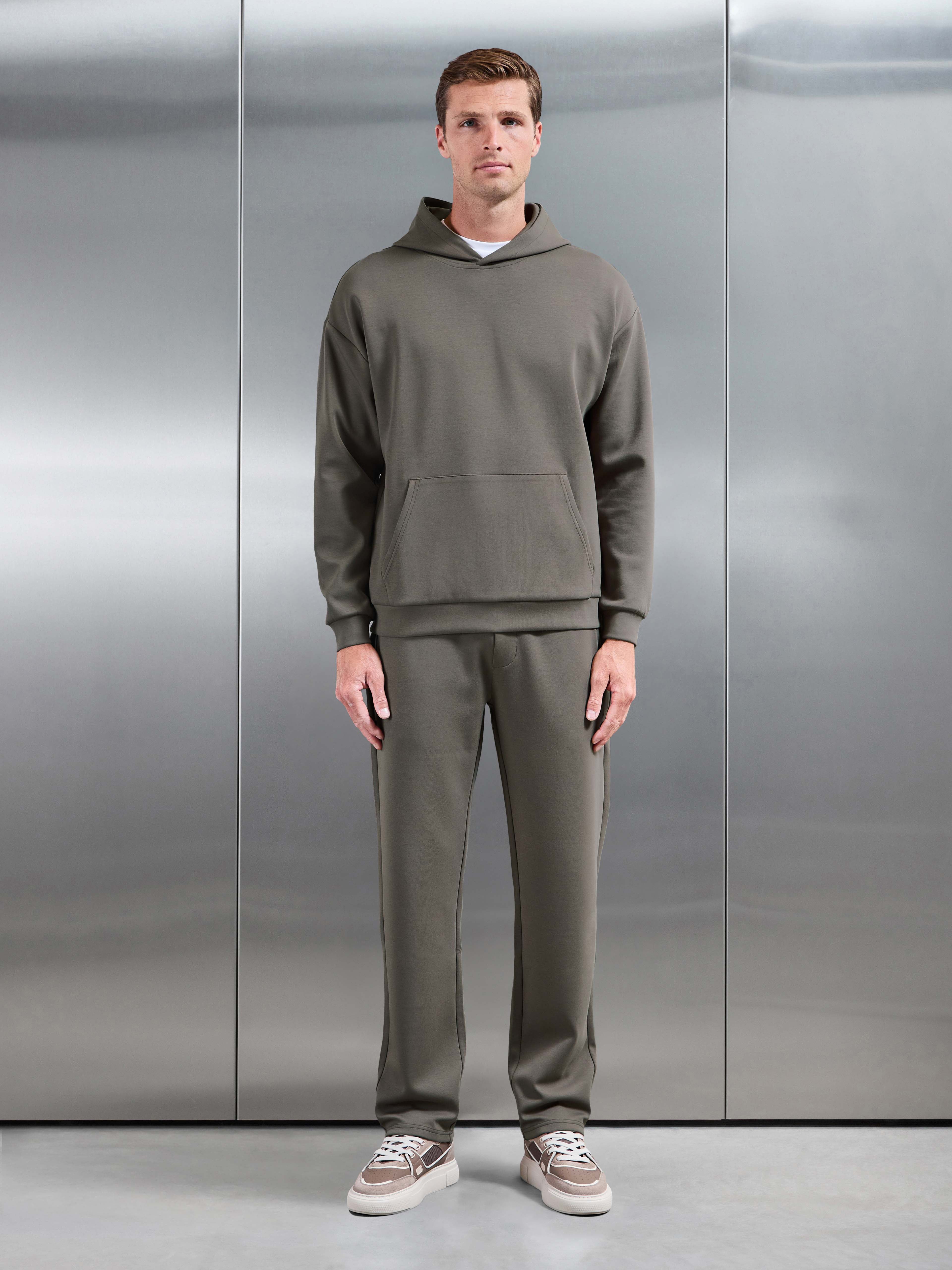 Interlock Jersey Straight Leg Jogger in Taupe