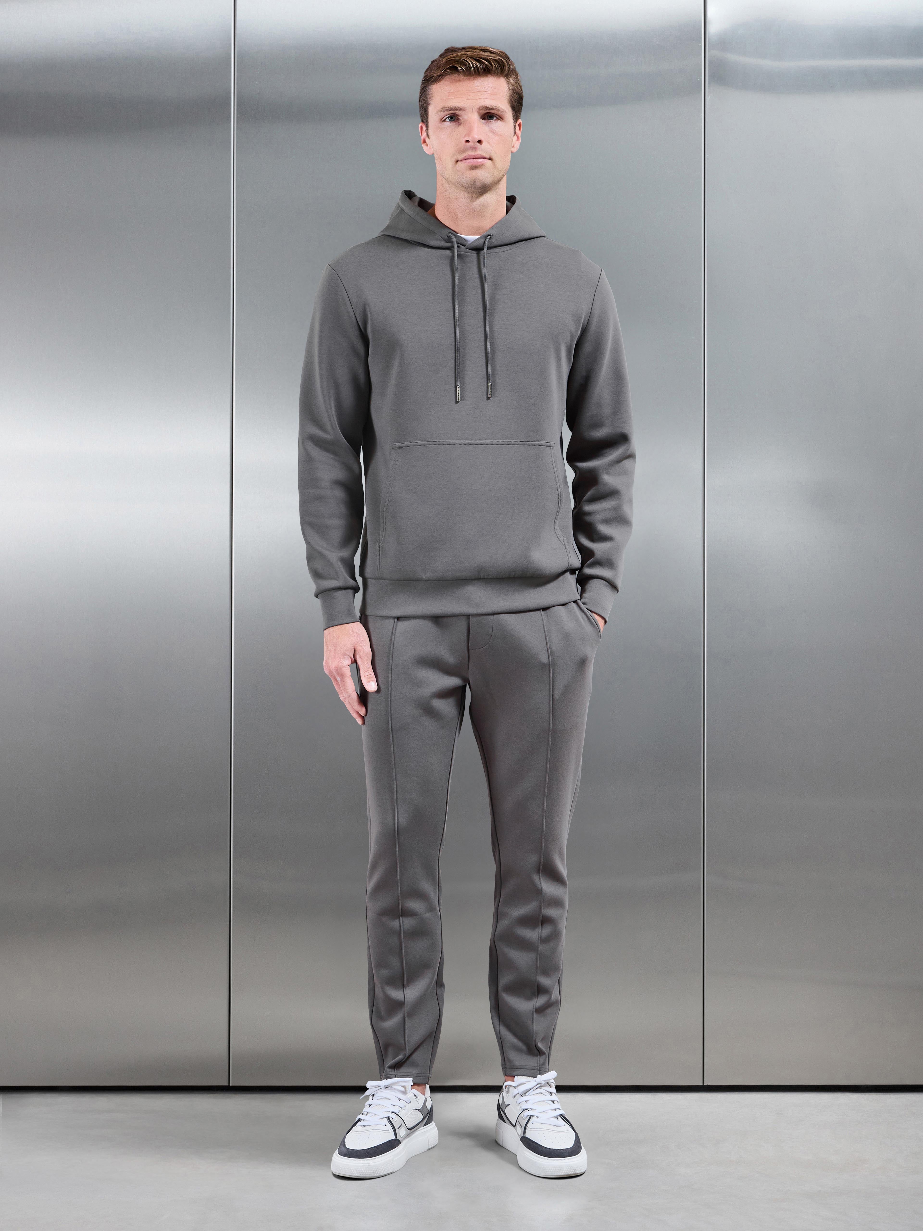 Interlock Jersey Tapered Jogger in Charcoal
