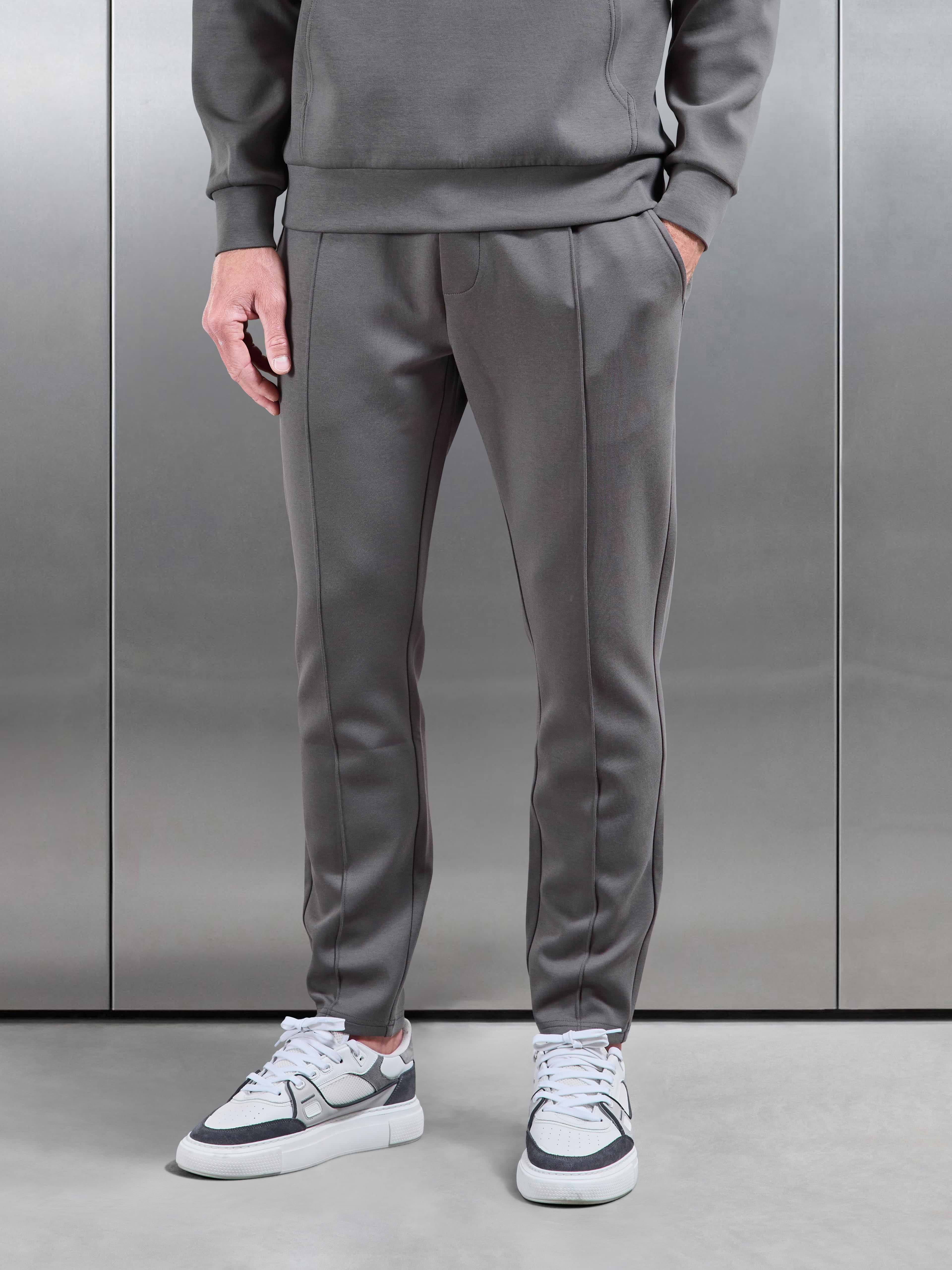 Interlock Jersey Tapered Jogger in Charcoal