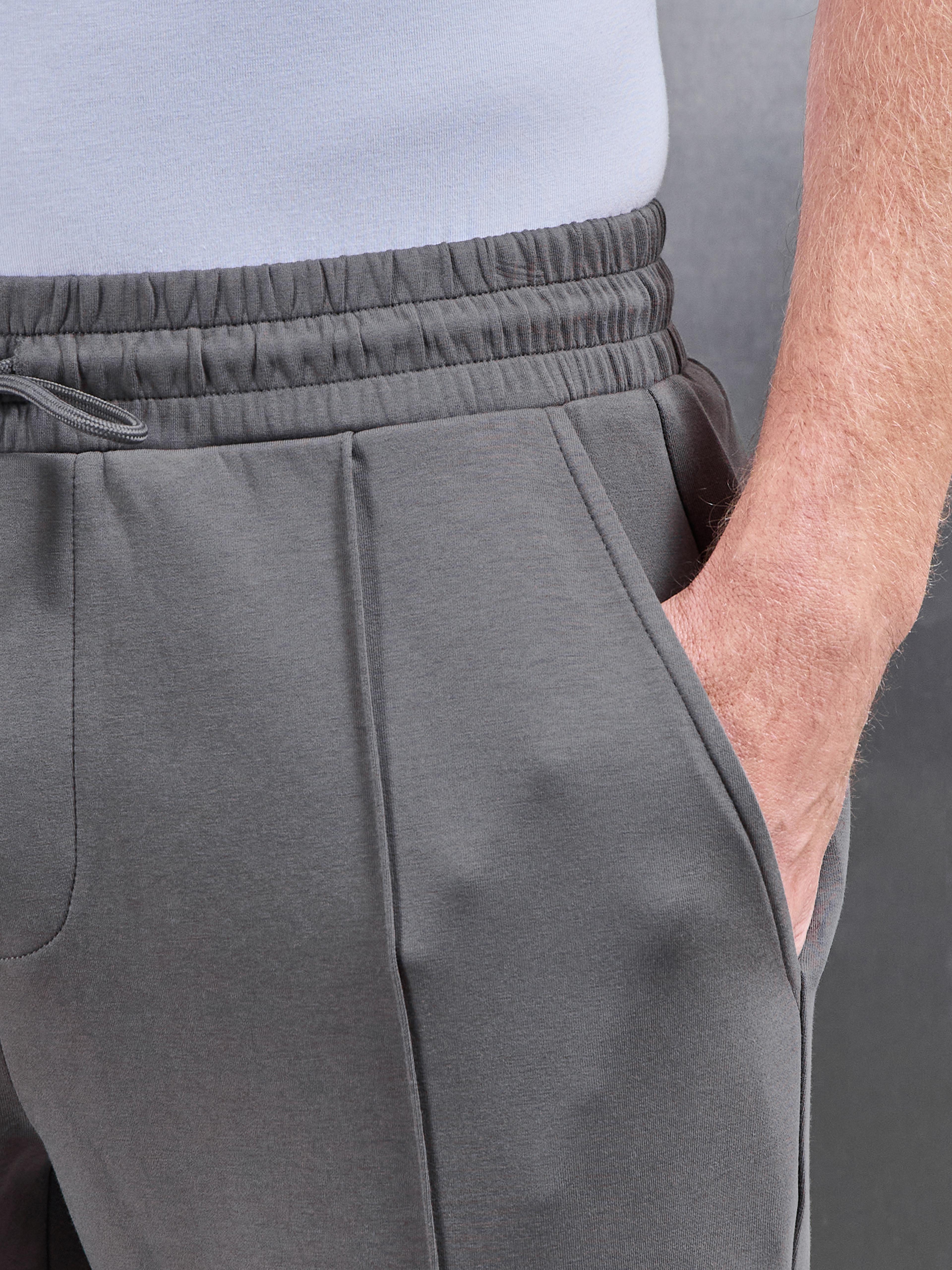 Interlock Jersey Tapered Jogger in Charcoal
