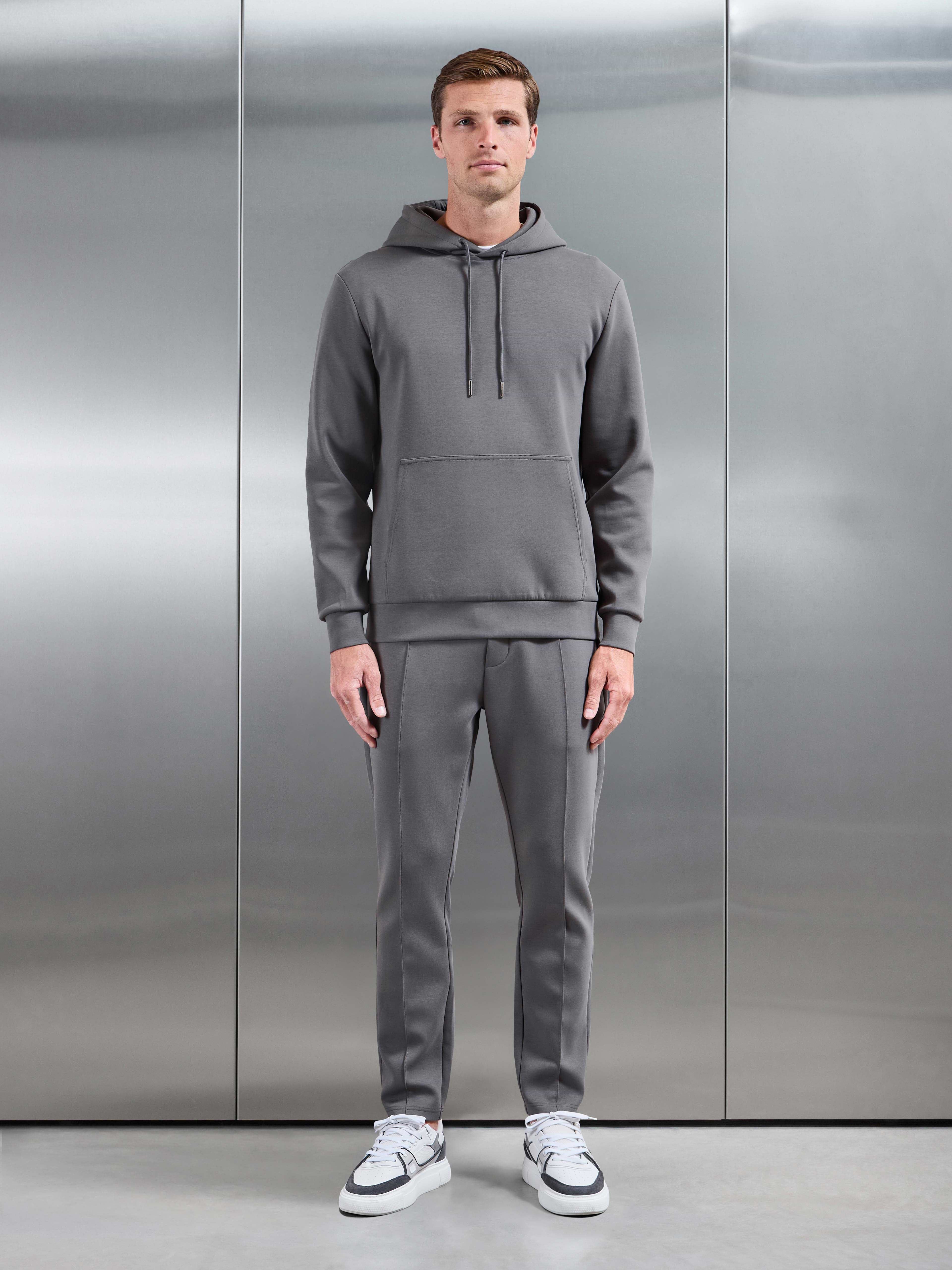 Interlock Jersey Tapered Jogger in Charcoal