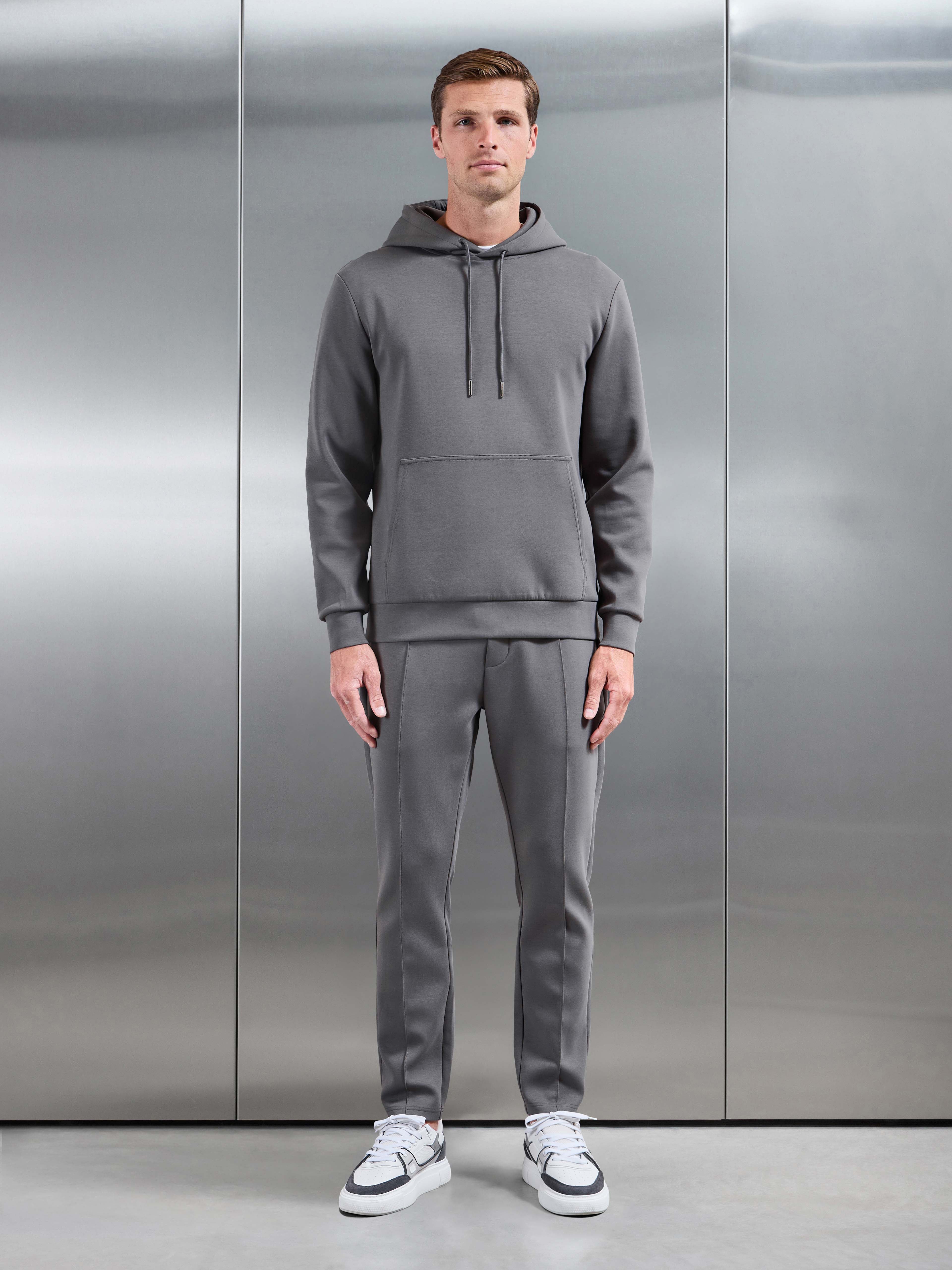 Interlock Jersey Tapered Jogger in Charcoal