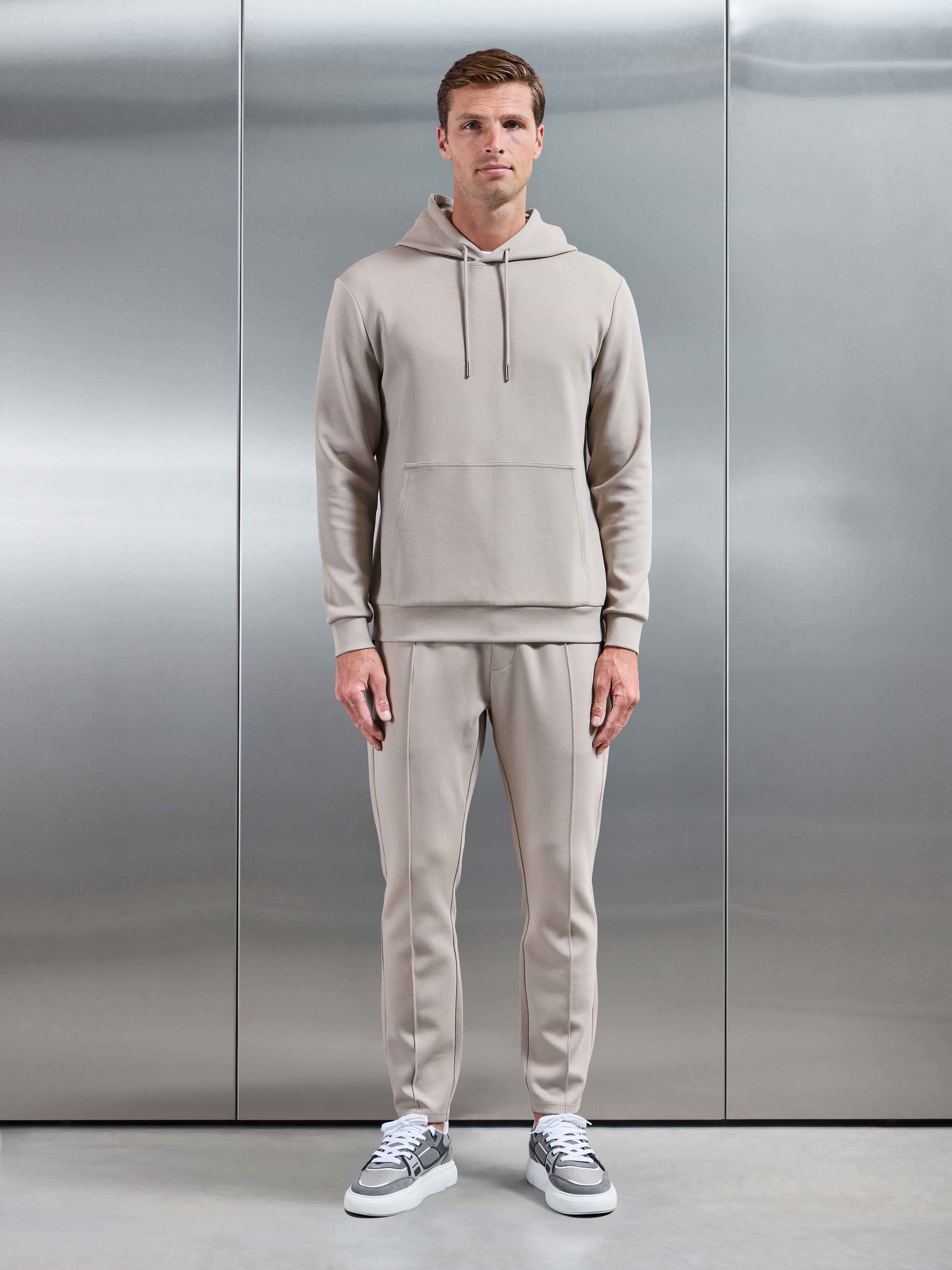 Interlock Jersey Tapered Jogger in Stone