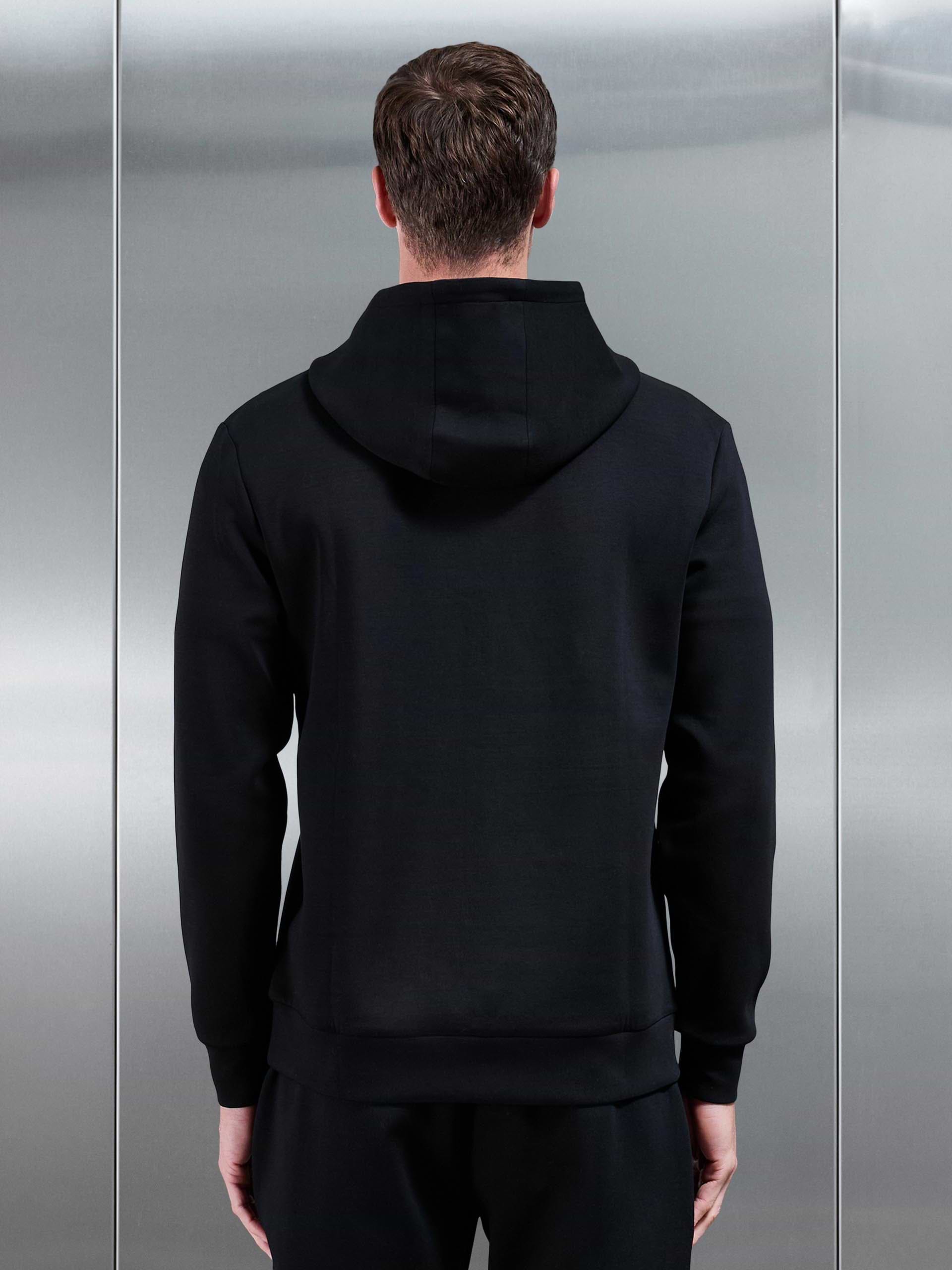 Interlock Jersey Essential Hoodie in Black