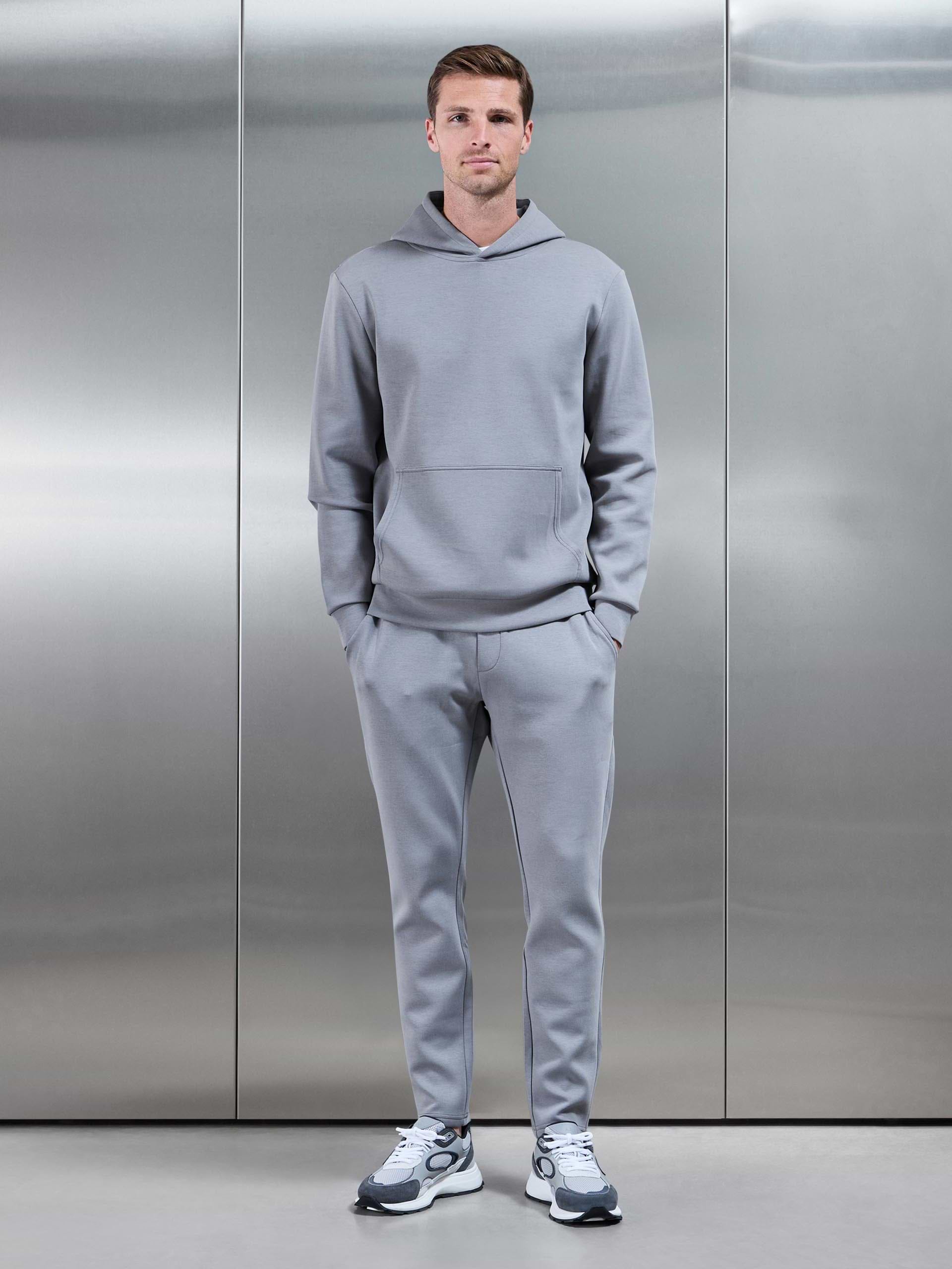 Interlock Jersey Essential Hoodie in Grey