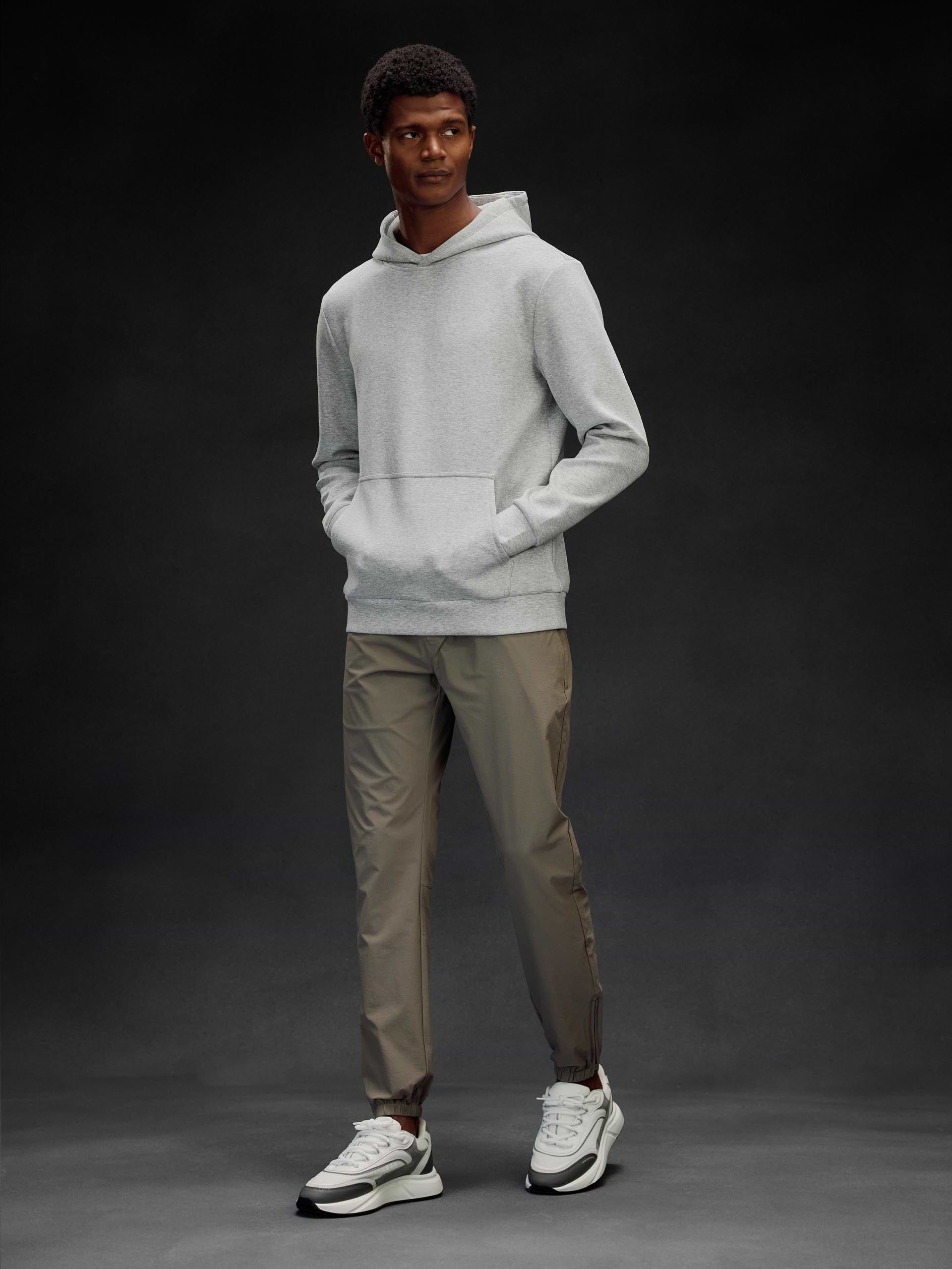 Interlock Jersey Essential Hoodie in Marl Grey