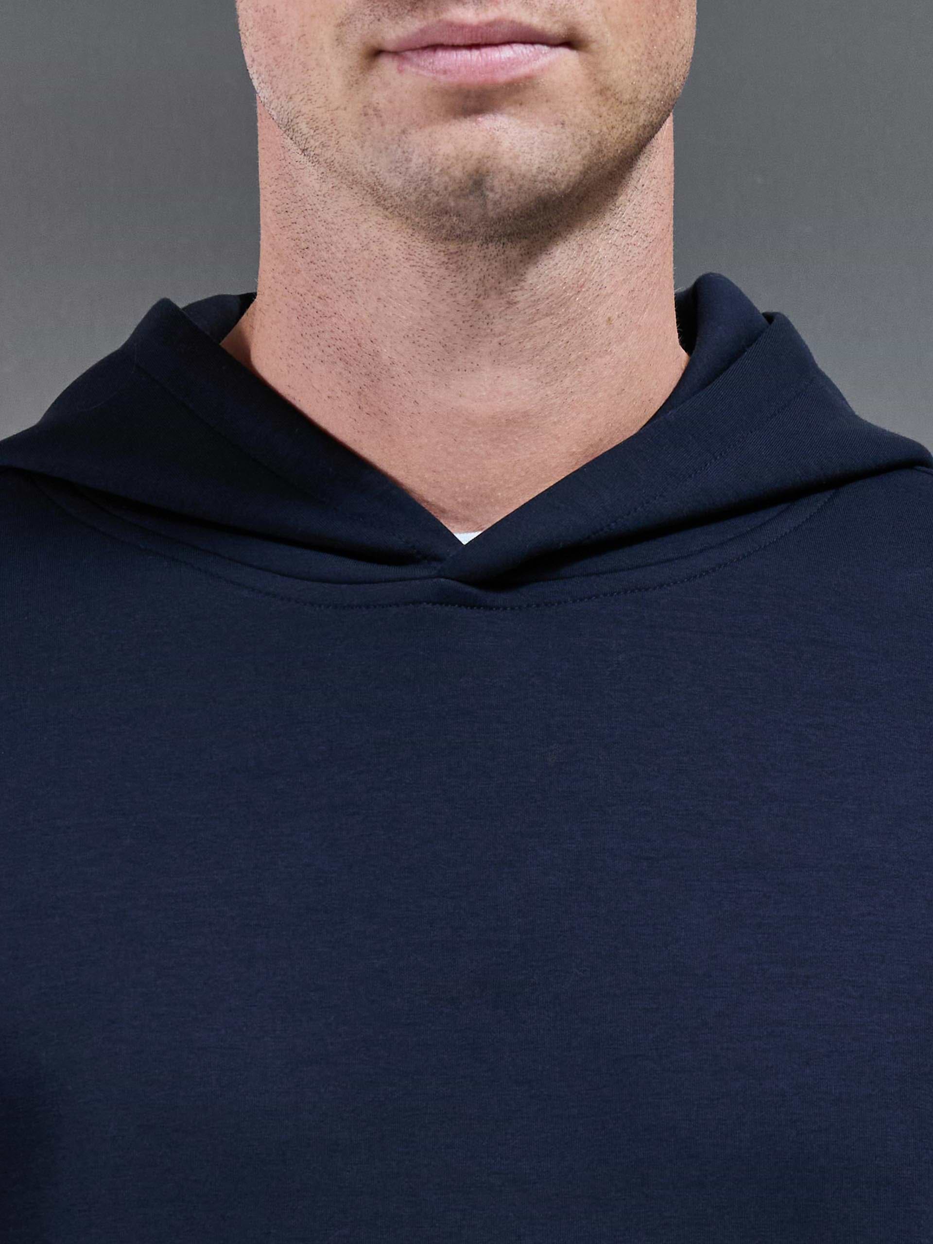 Interlock Jersey Essential Hoodie in Navy